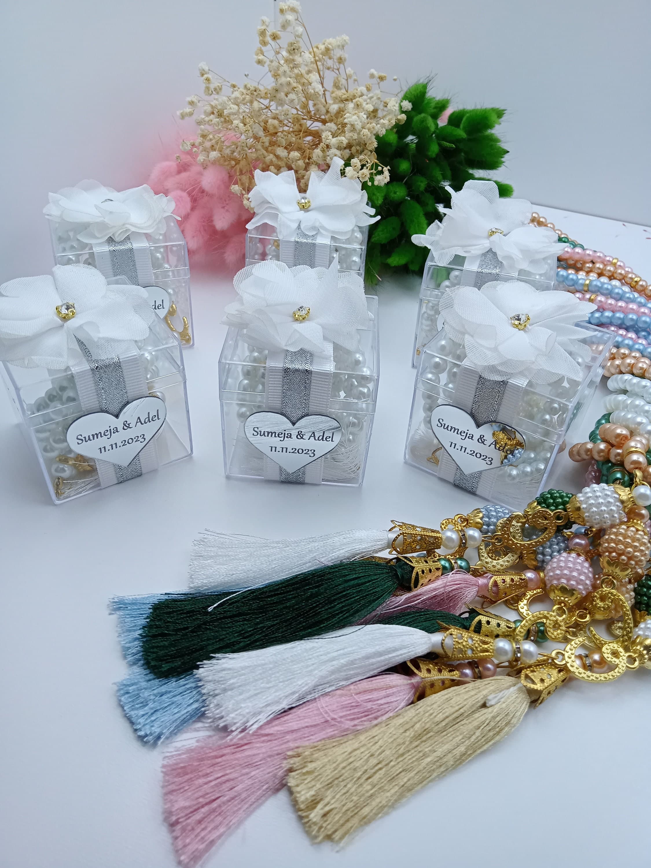 Personalized Pearl Tasbeeh Favors | Islamic Wedding, Shower, Eid - image 4