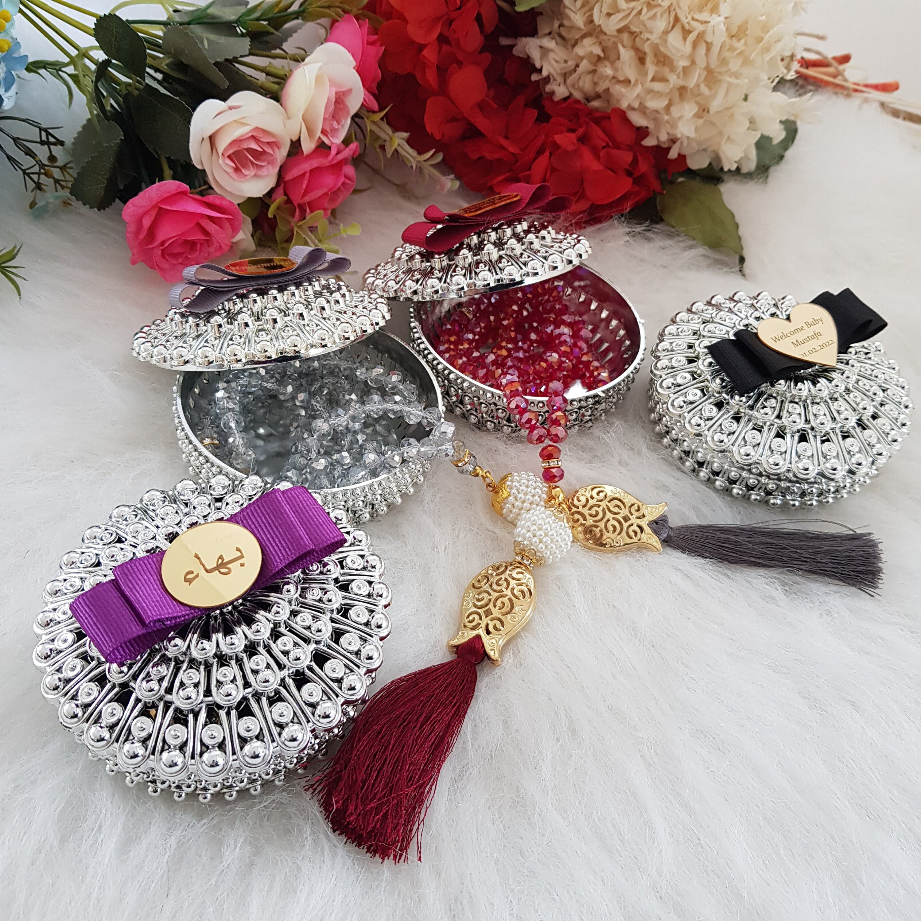 Crystal Prayer Beads Tasbeeh Favors | Personalized Islamic Gifts - image 3