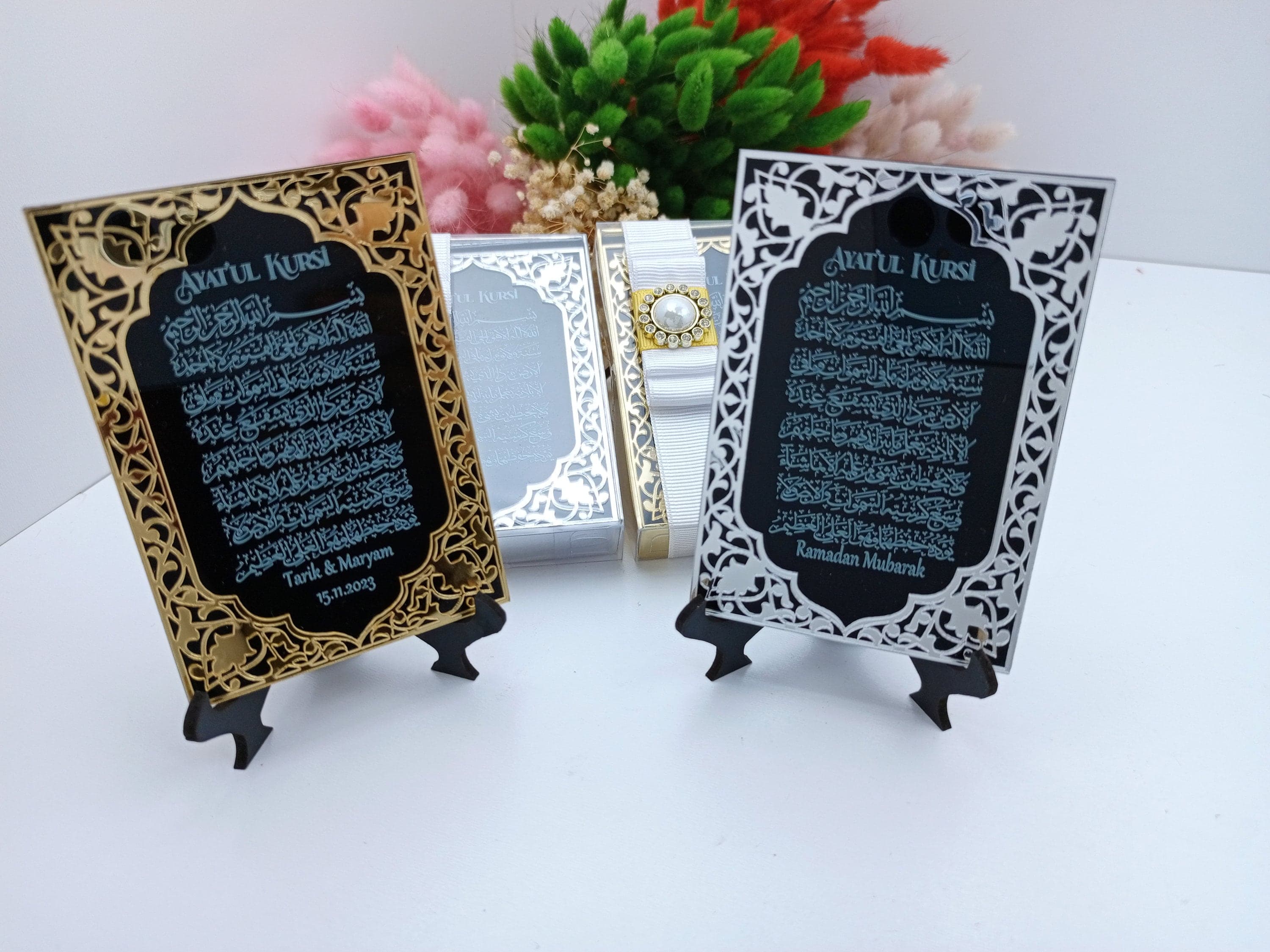 Ayatul Kursi Engraved Acrylic Mirror Frame | Islamic Wedding Favors - image 4