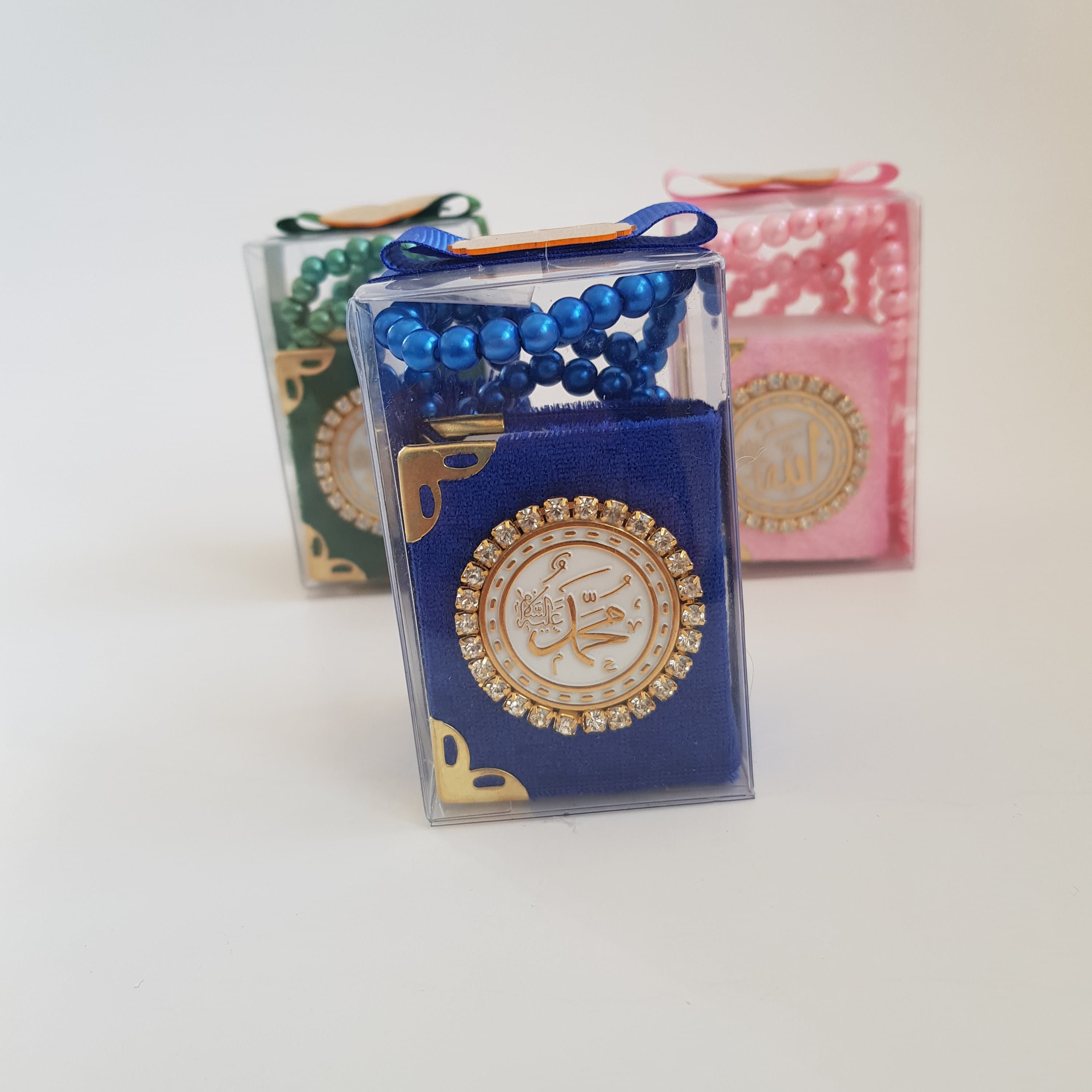 Velvet Mini Quran & Pearl Tasbeeh Favor Set | Decorated Box - image 3