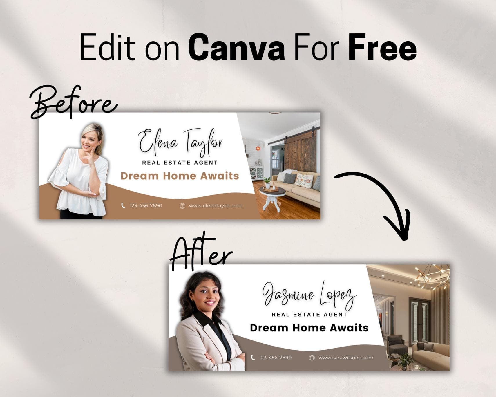 Realtor Facebook Cover, Real Estate Facebook Banner, Editable Canva Template - image 3
