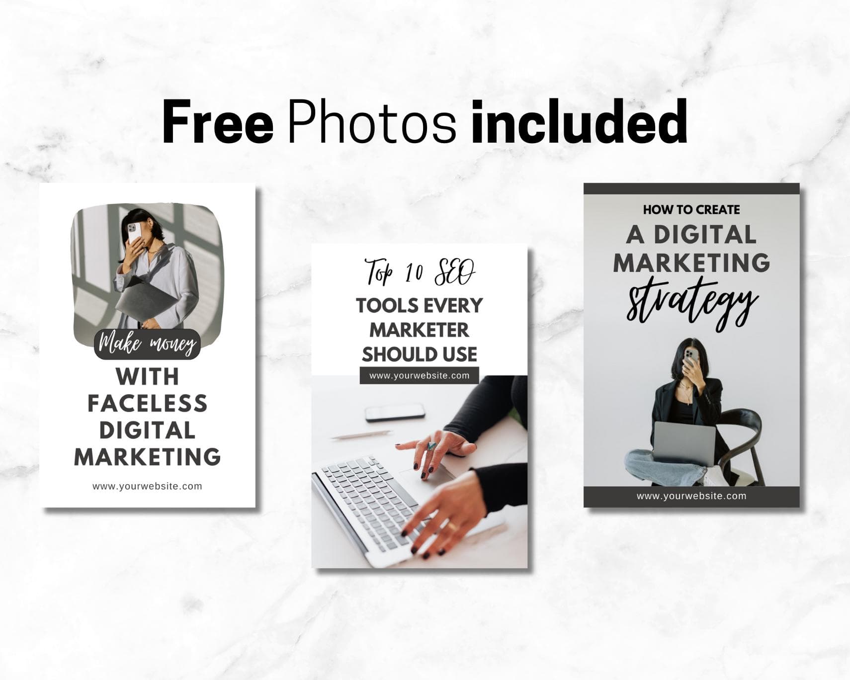 25 Pinterest Pin Canva Templates, Digital Marketing (Instant Download) - image 4