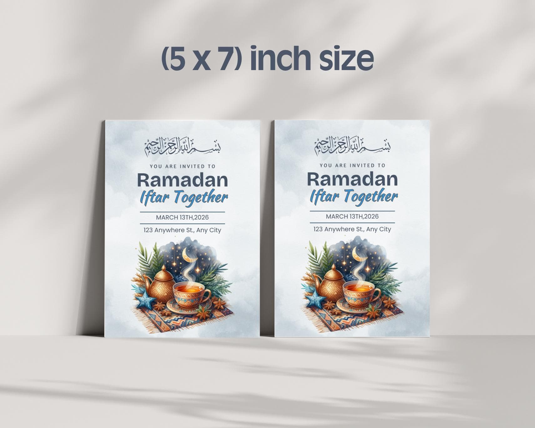 Ramadan Iftar Invitation, Iftar Dinner, Printable PDF, Editable Canva Template, Digital Download - image 5