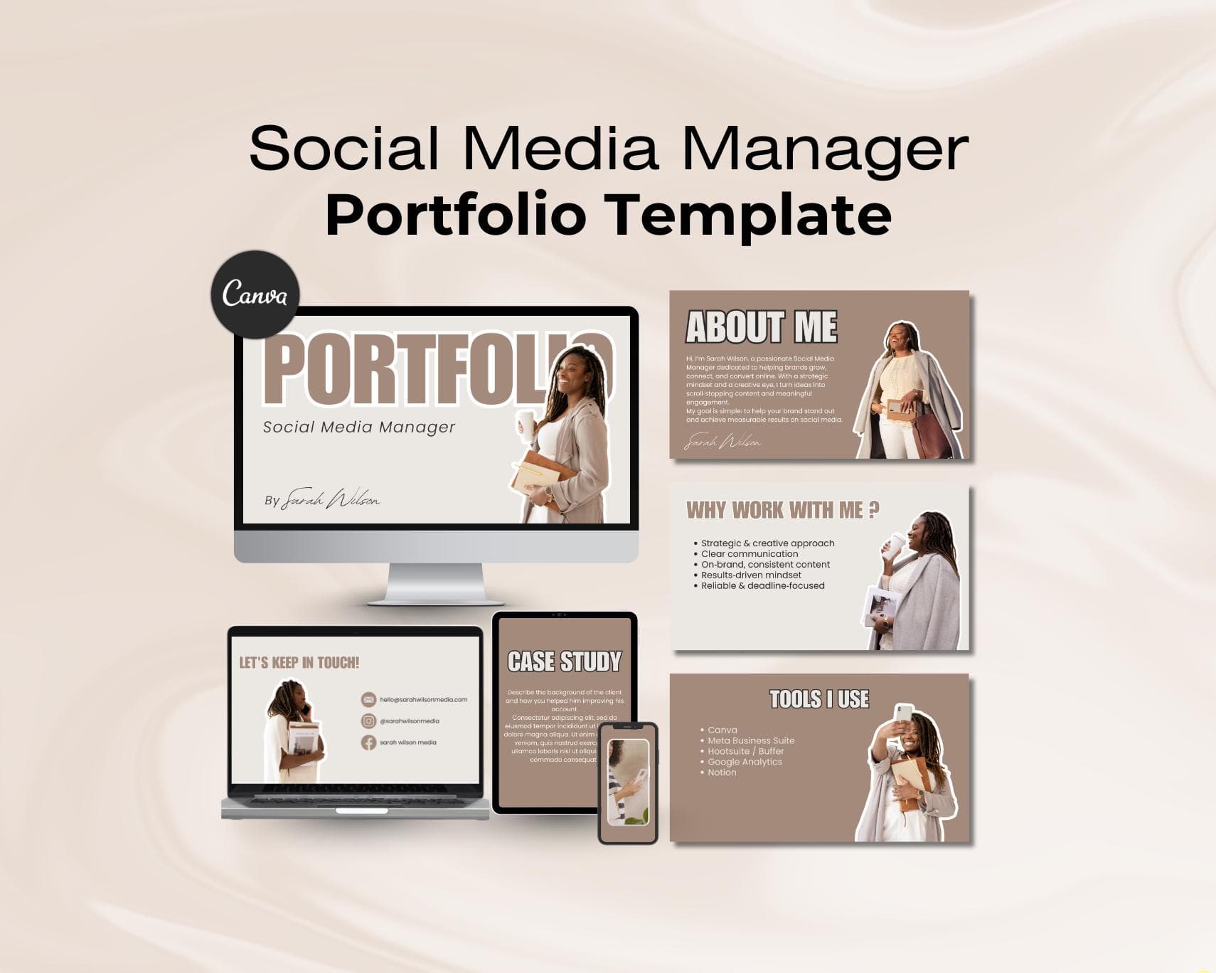 Social Media Manager Portfolio Template – Editable On Canva – SMM