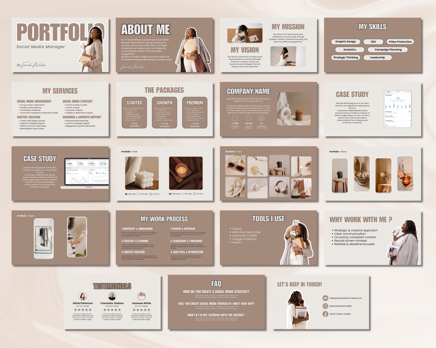 Social Media Manager Portfolio Template – Editable On Canva – SMM - image 3