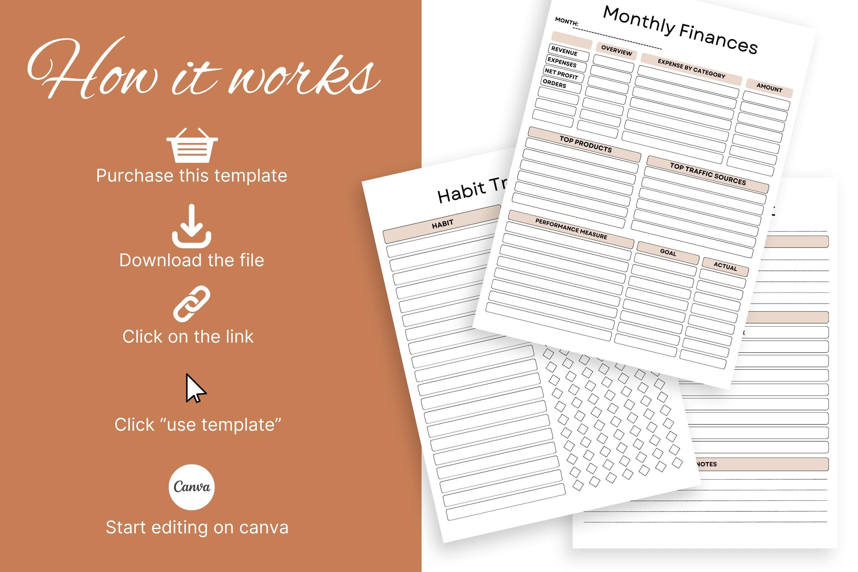 Girl Boss 2026 Planner, Business Planner, Editable Canva Template (Digital Download) - image 5