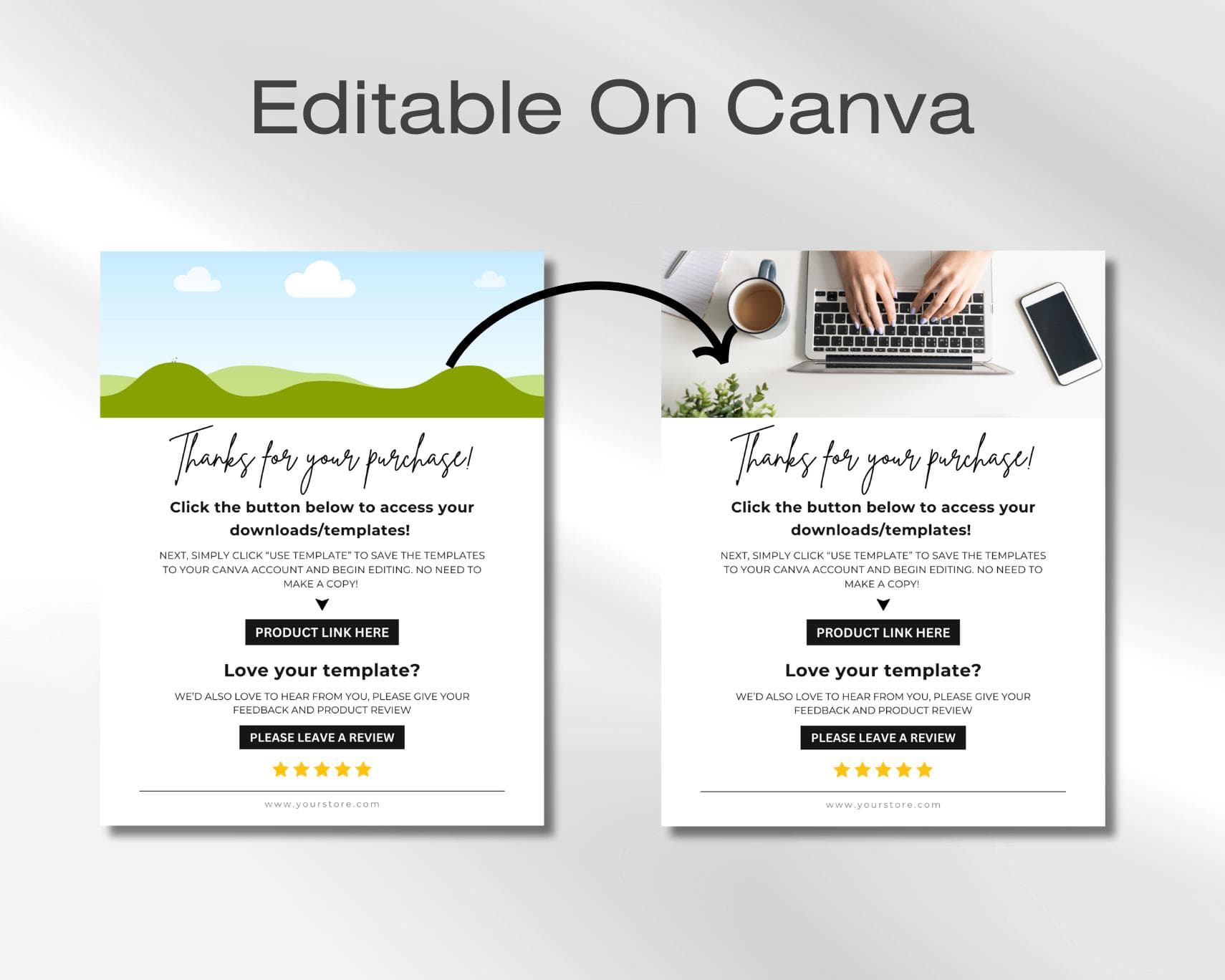 Canva Instruction Template: Digital Download Link Page (8.5x11 in, PDF Canva) - image 3