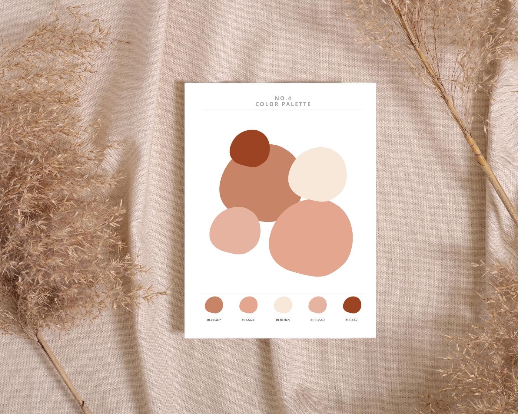 Boho Color Palette, Brand Kit Template with Hex Codes (Canva Editable) (Digital Download) - image 3