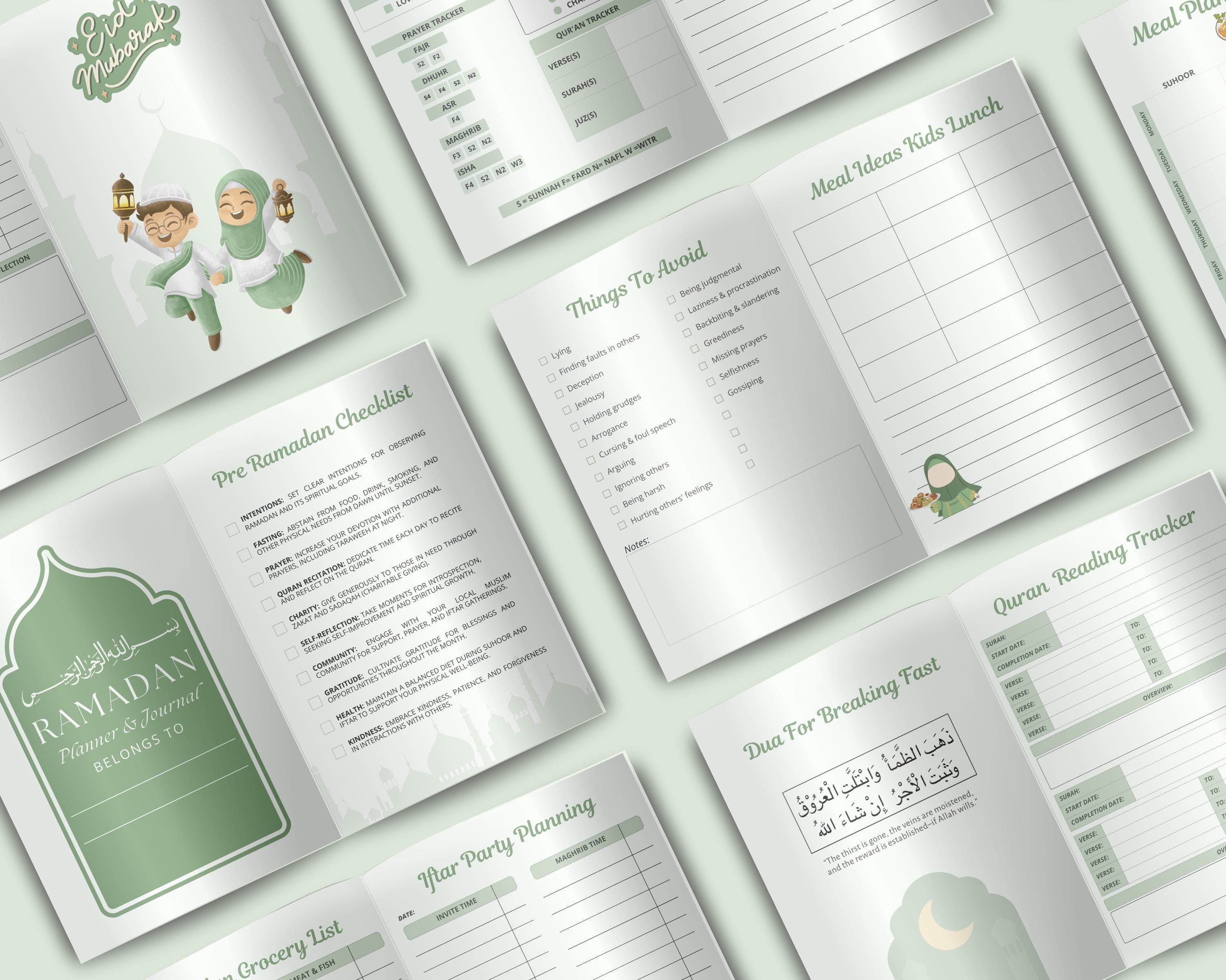 Ramadan Planner Printable 2026, Daily Tracker, Checklist, Journal (PDF Download) - image 3