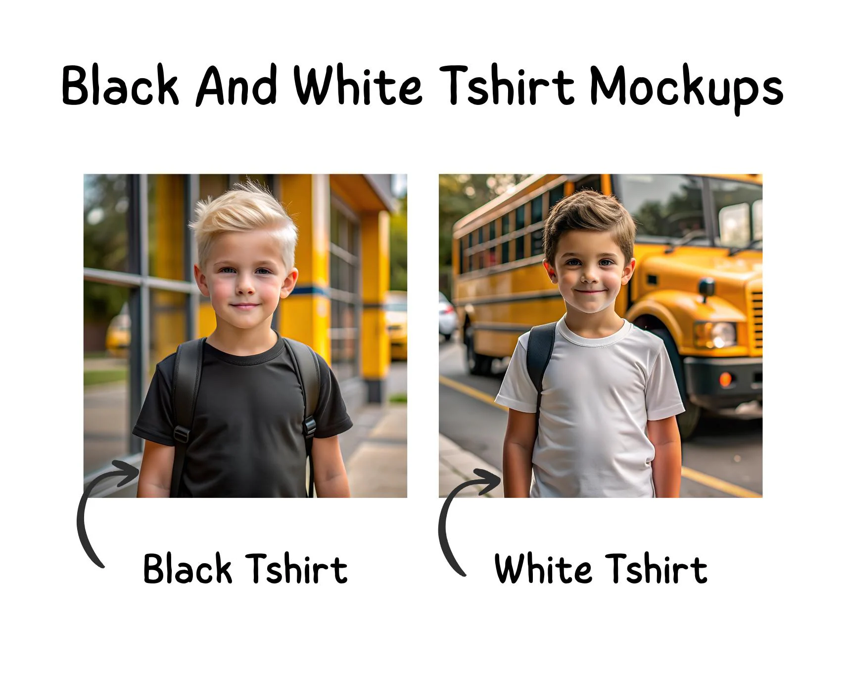 Back to School Kids Tshirt Mockup Bundle (Digital Download) - image 5