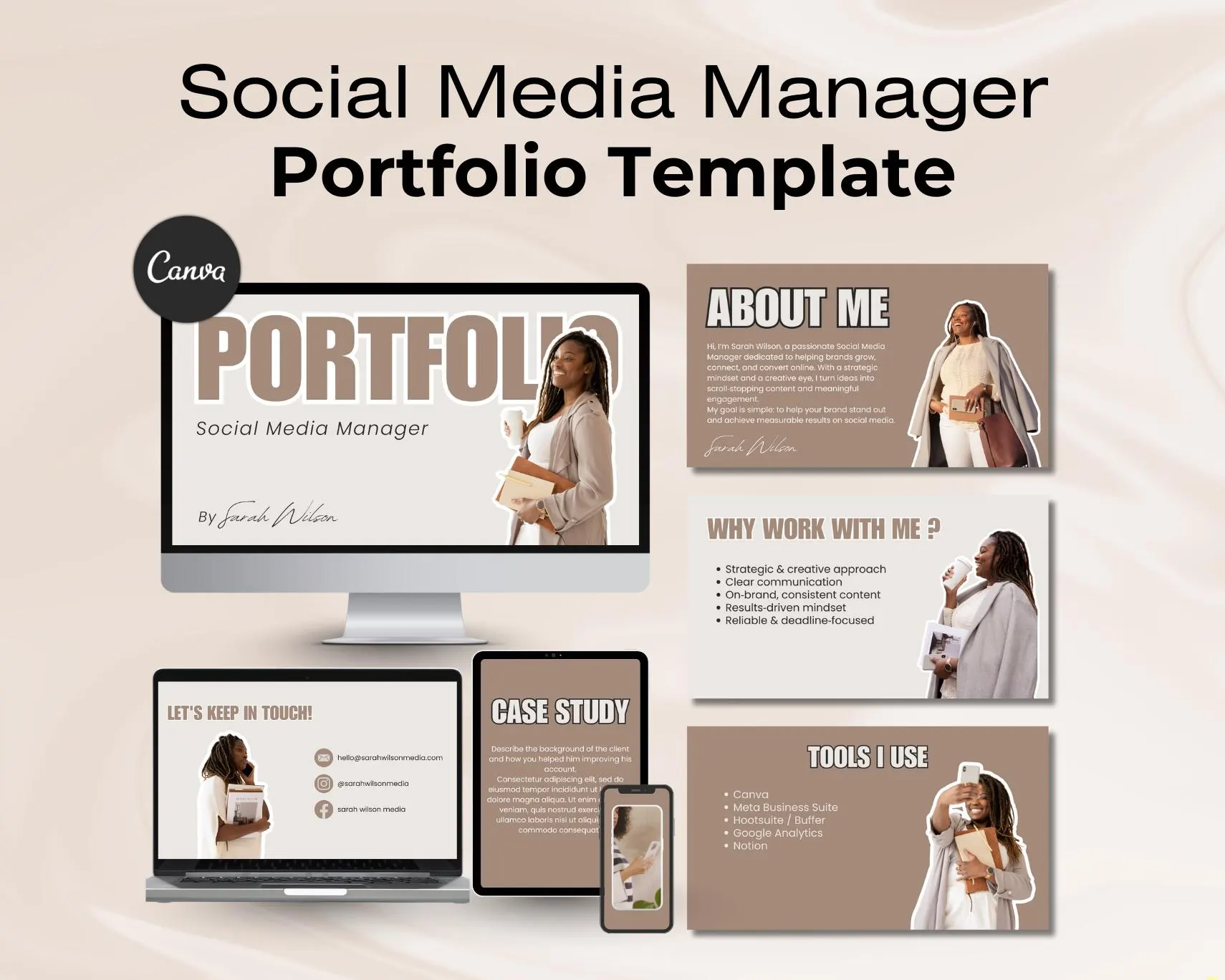 Social Media Manager Portfolio Template – Editable On Canva – SMM - image 2