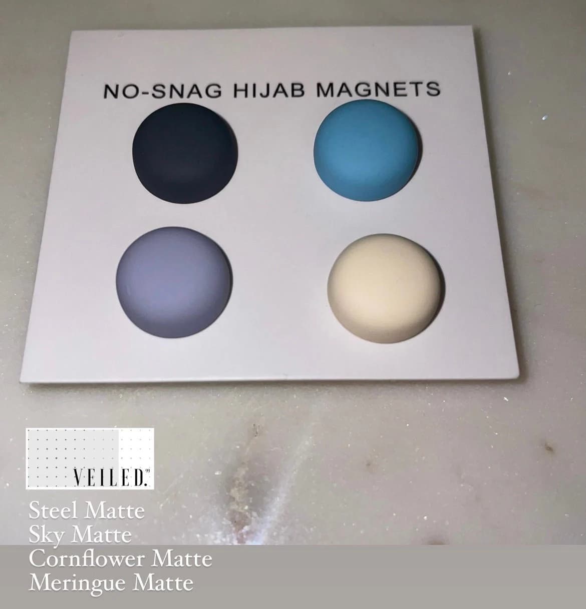 FROST ED•SHAPE• Hijab Magnet No-Snag Magnetic Scarf Pin Brooch X2 X3 X4 Pack