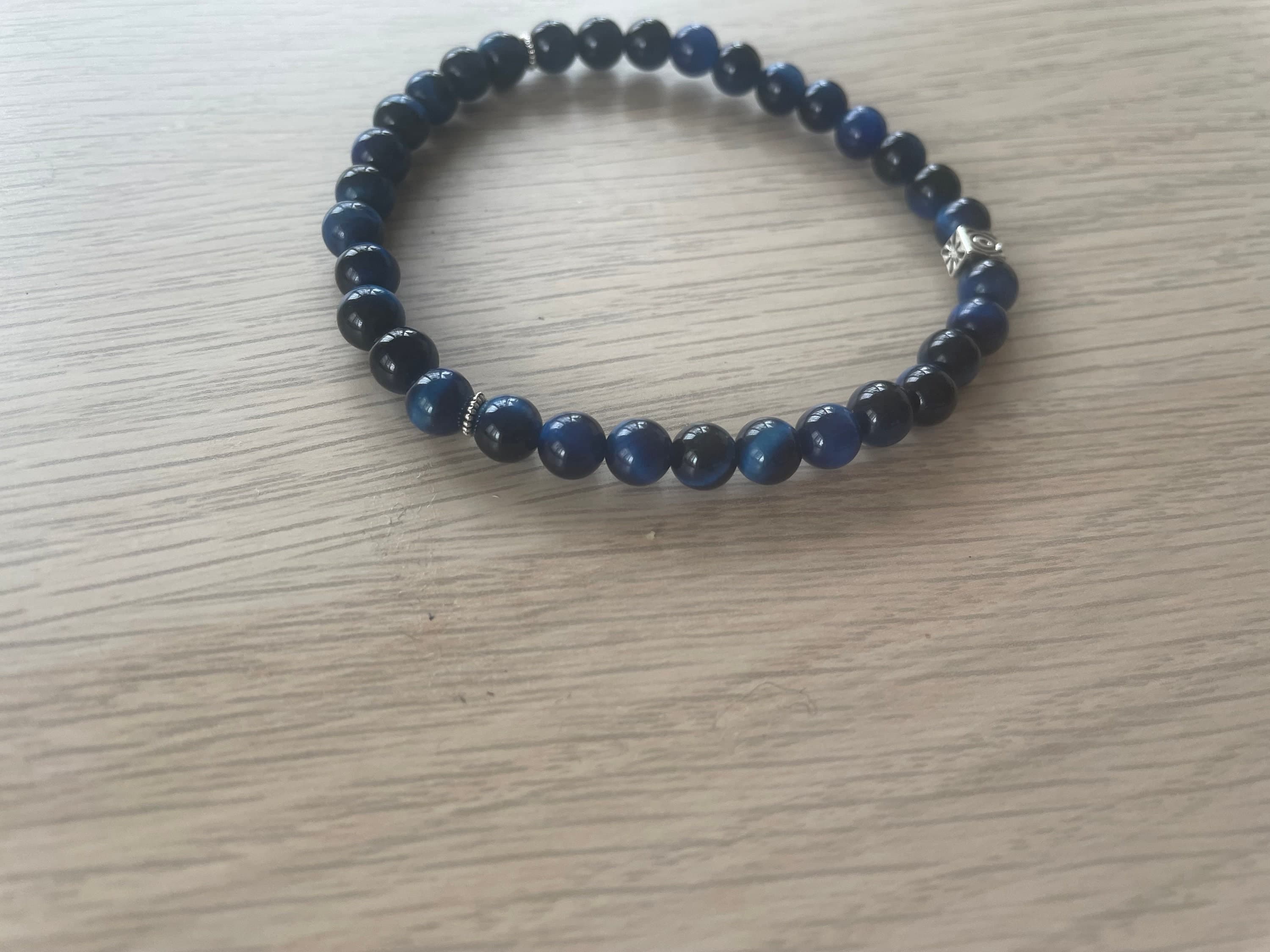 Dark Blue Tiger's Eye Tasbih Bracelet (33 Beads) - image 4