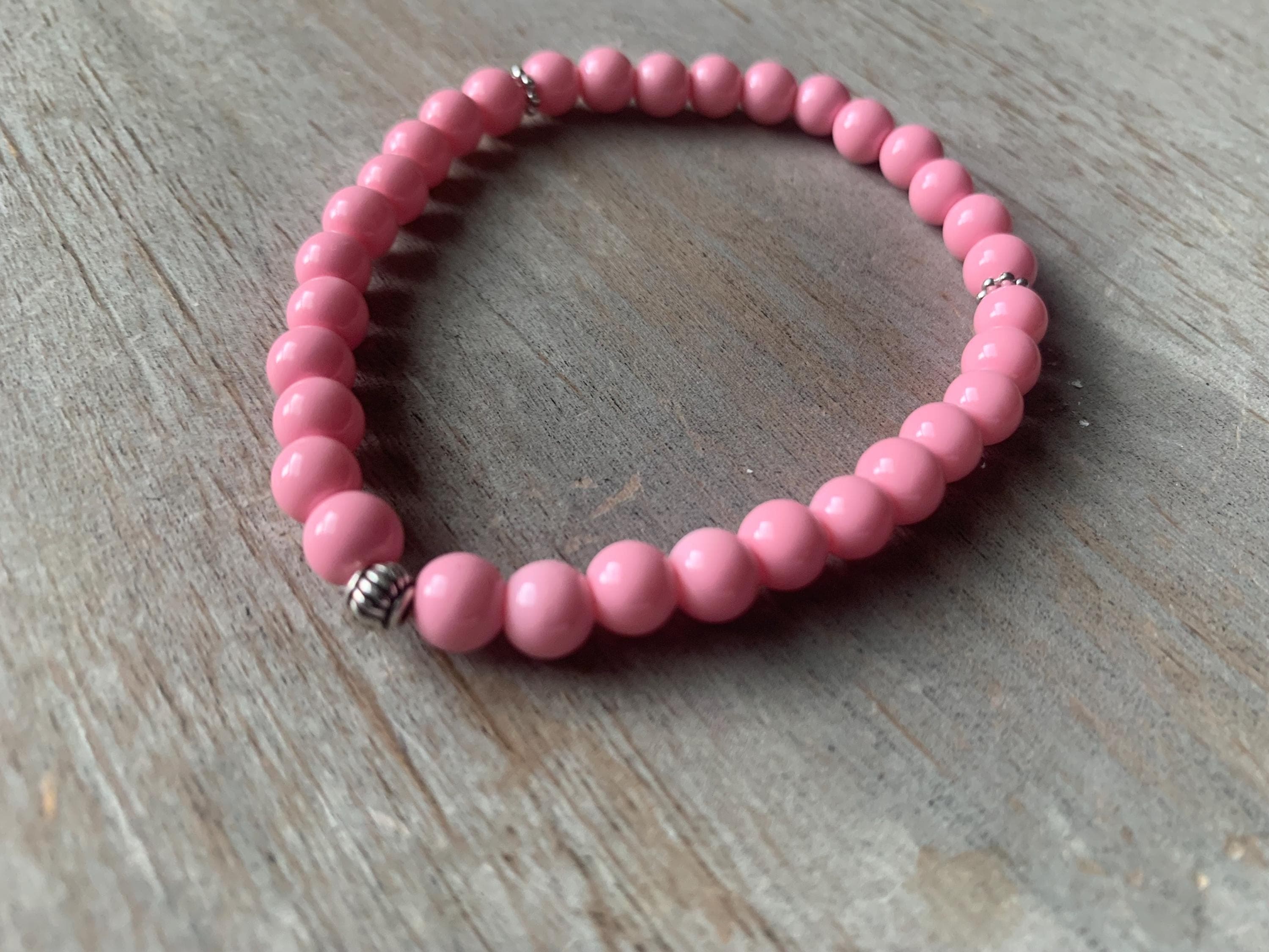 Pink Glass Bead Tasbih Bracelet (33 Beads) - image 3