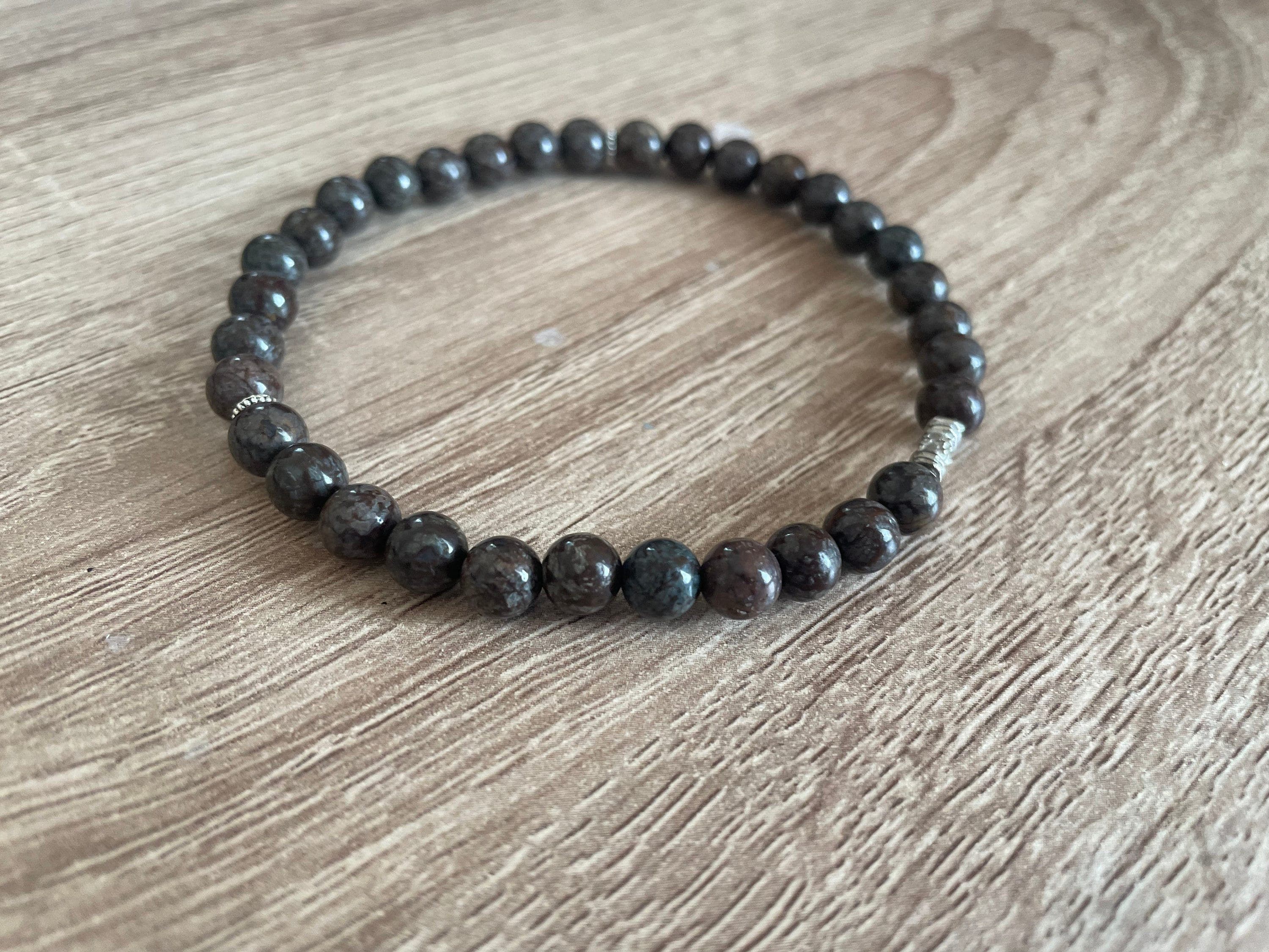 Coffee Snowflake Obsidian Tasbih Bracelet (33 Beads) - image 3