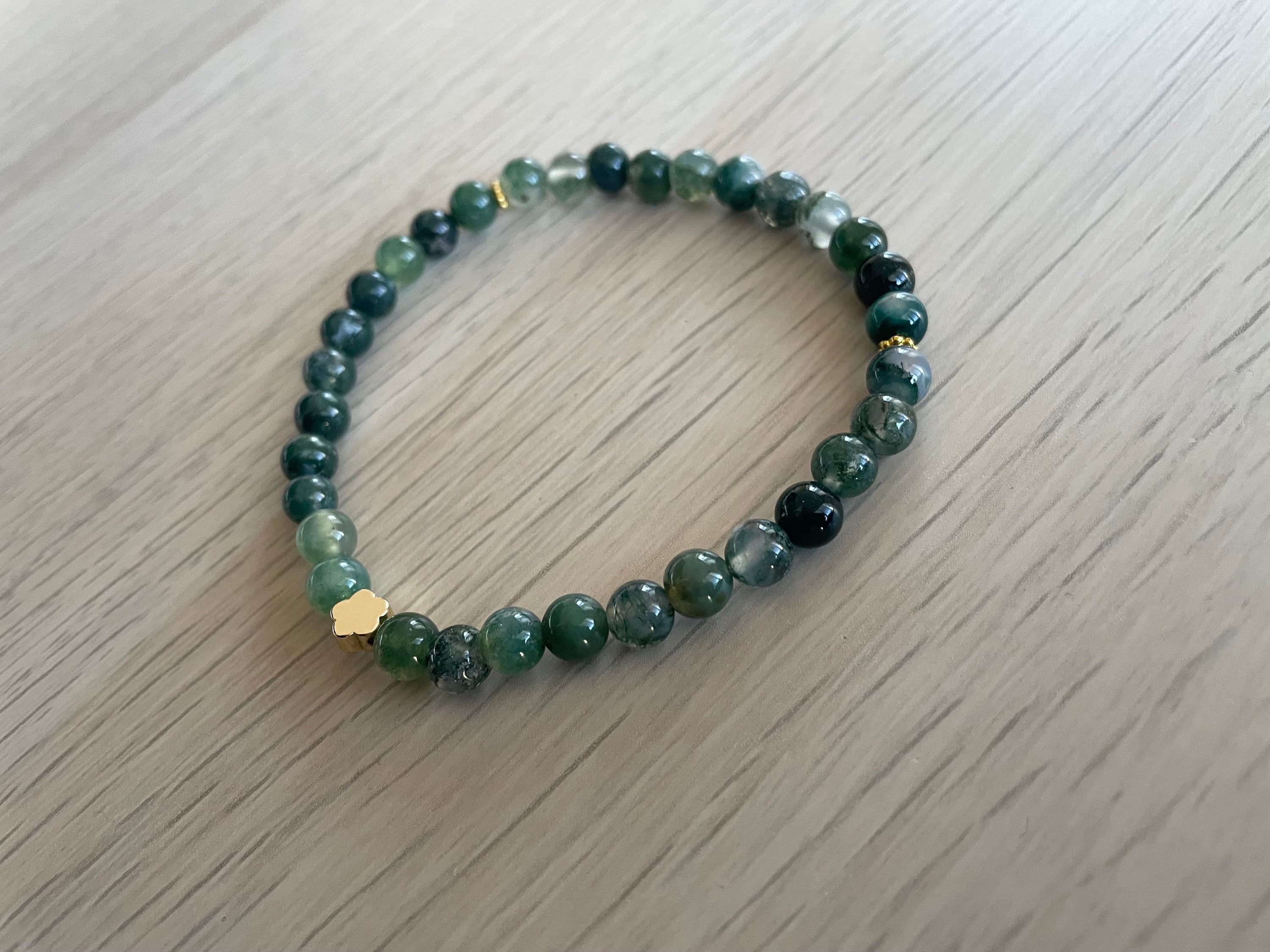 Moss Agate Tasbih Bracelet (33 Beads) - image 4