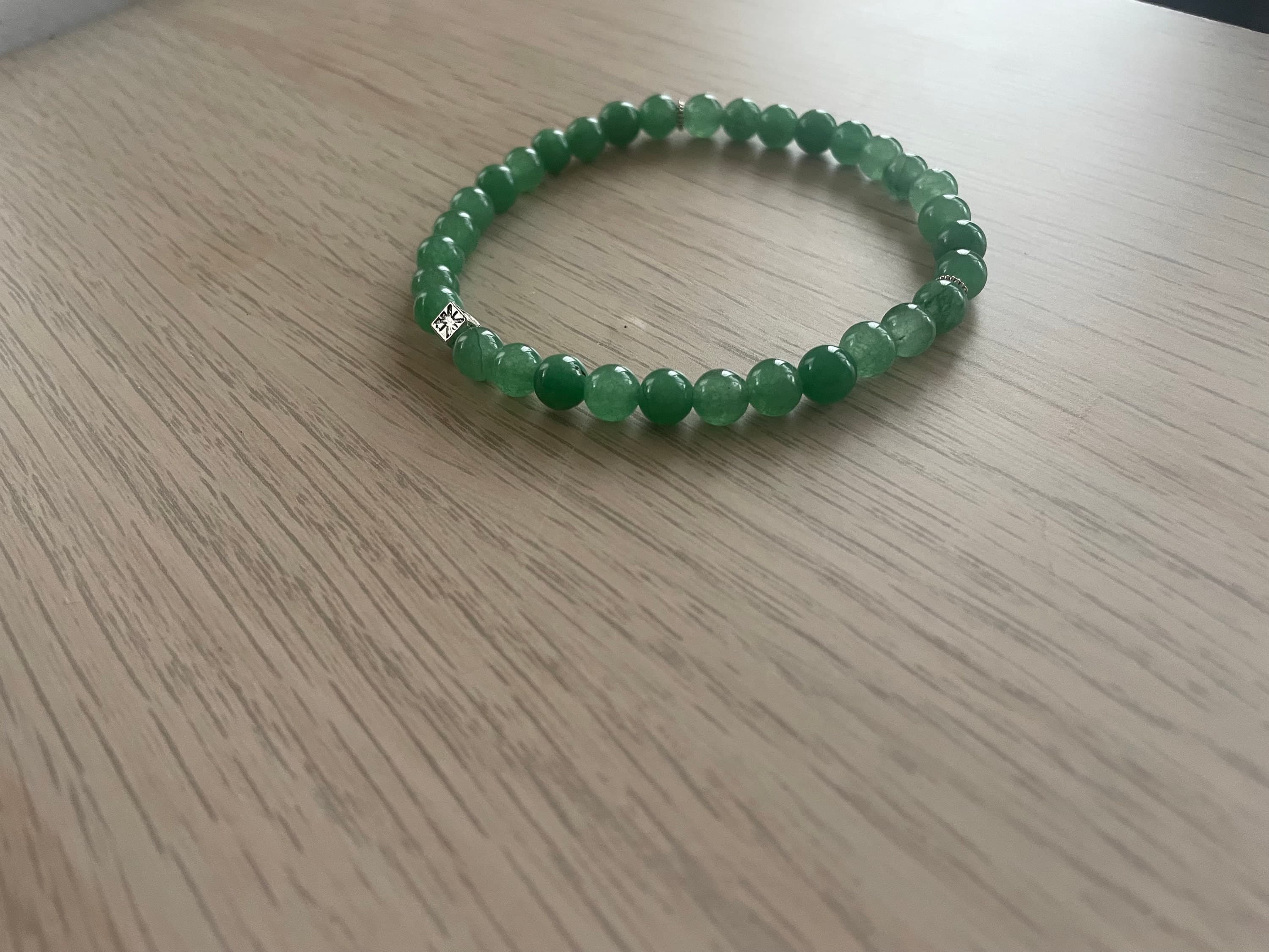 Green Dyed Jade Tasbih Bracelet (33 beads) - image 4