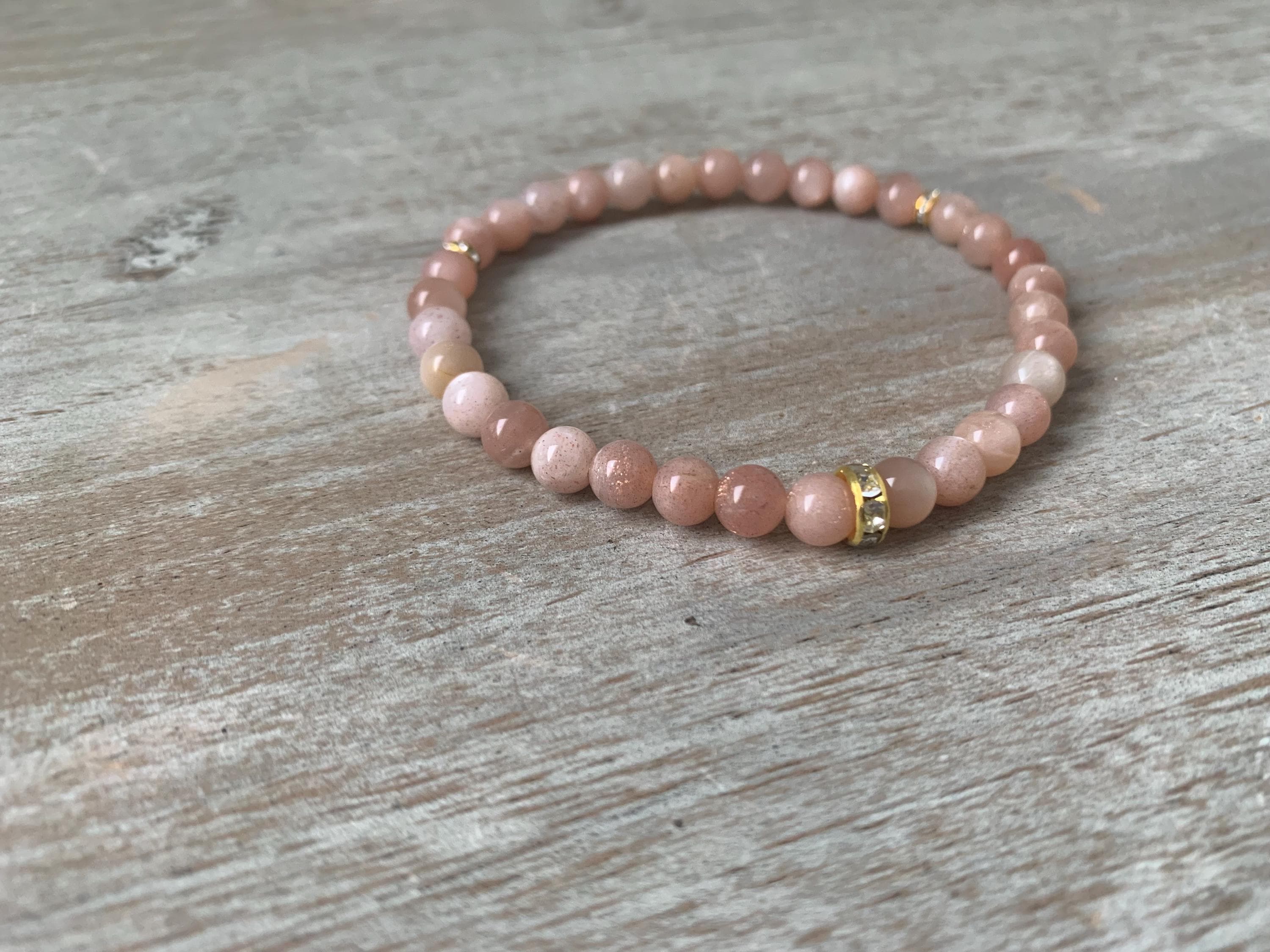 Peach Moonstone Tasbih Bracelet (33 beads) - image 5
