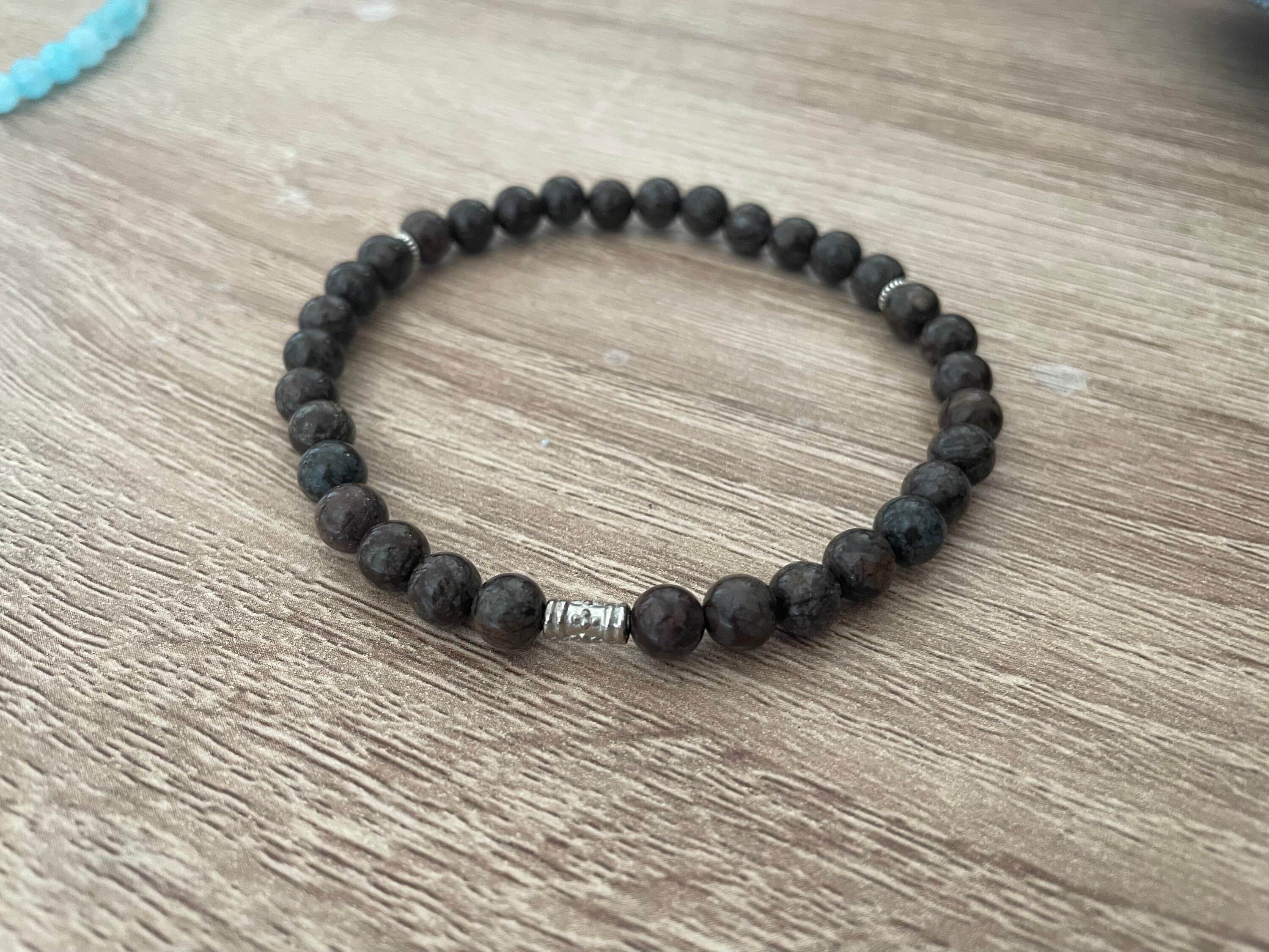 Coffee Snowflake Obsidian Tasbih Bracelet (33 Beads) - image 4