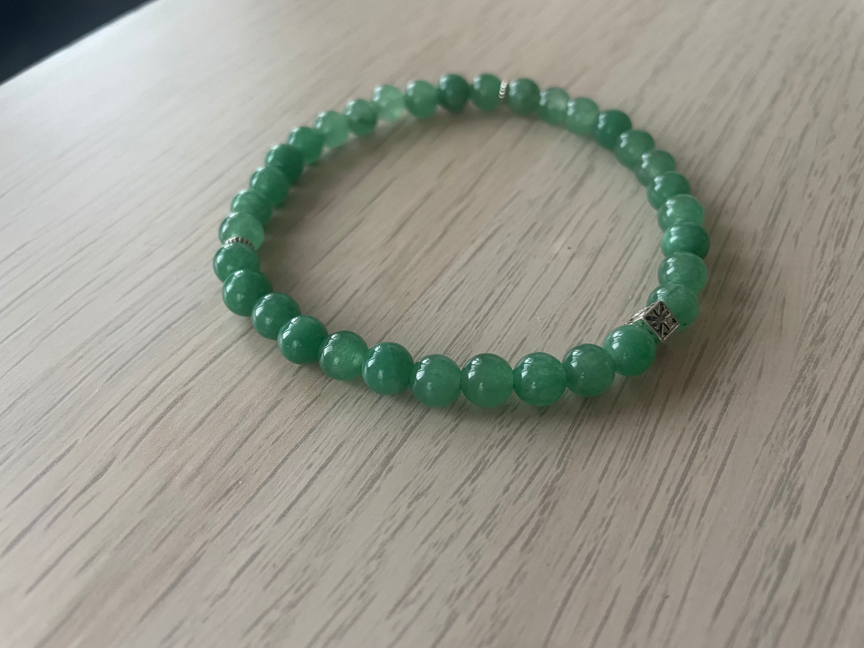 Green Dyed Jade Tasbih Bracelet (33 beads) - image 3