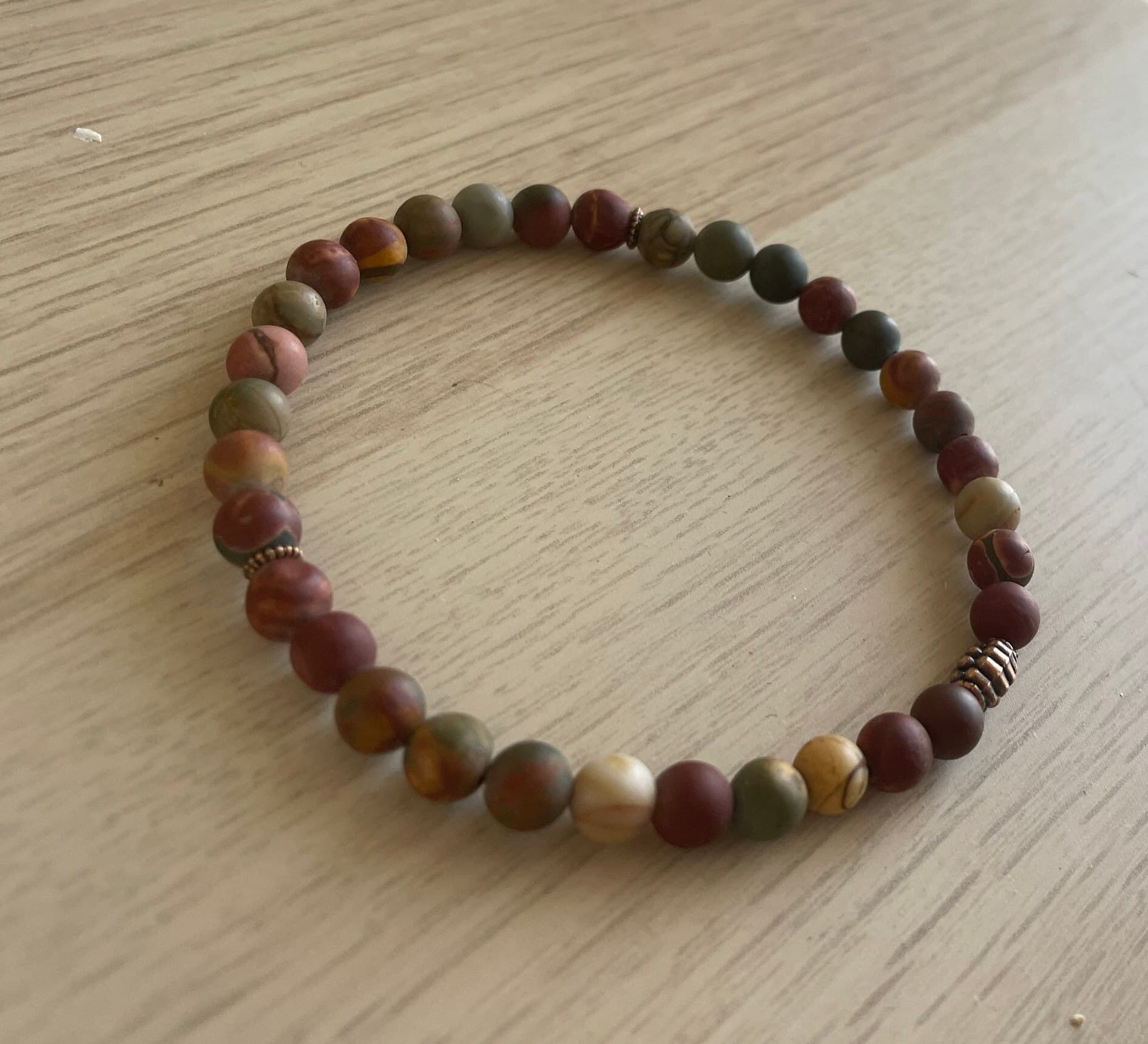 Matte Red Piccaso Jasper Tasbih Bracelet - image 4