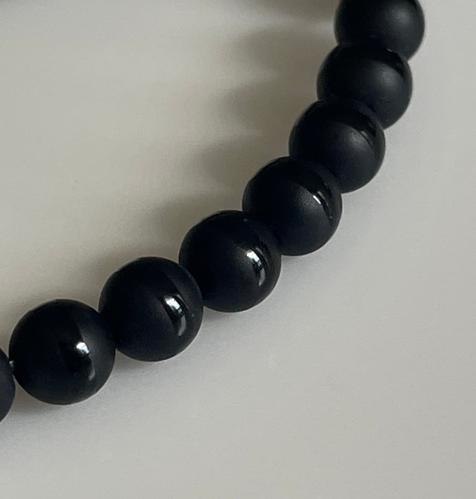 Black Striped Onyx Tasbih Bracelet (33 beads) - image 5