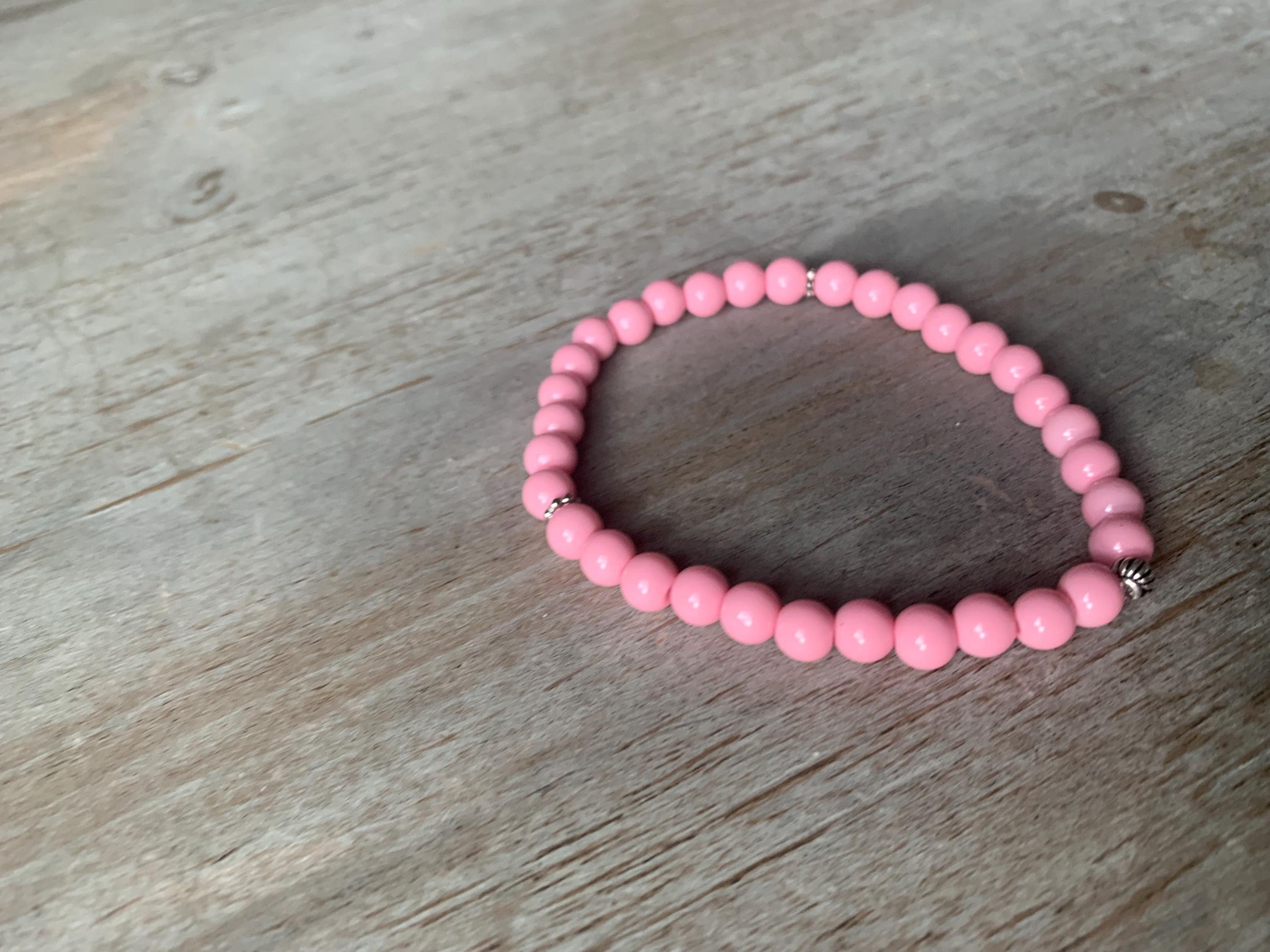 Pink Glass Bead Tasbih Bracelet (33 Beads) - image 5