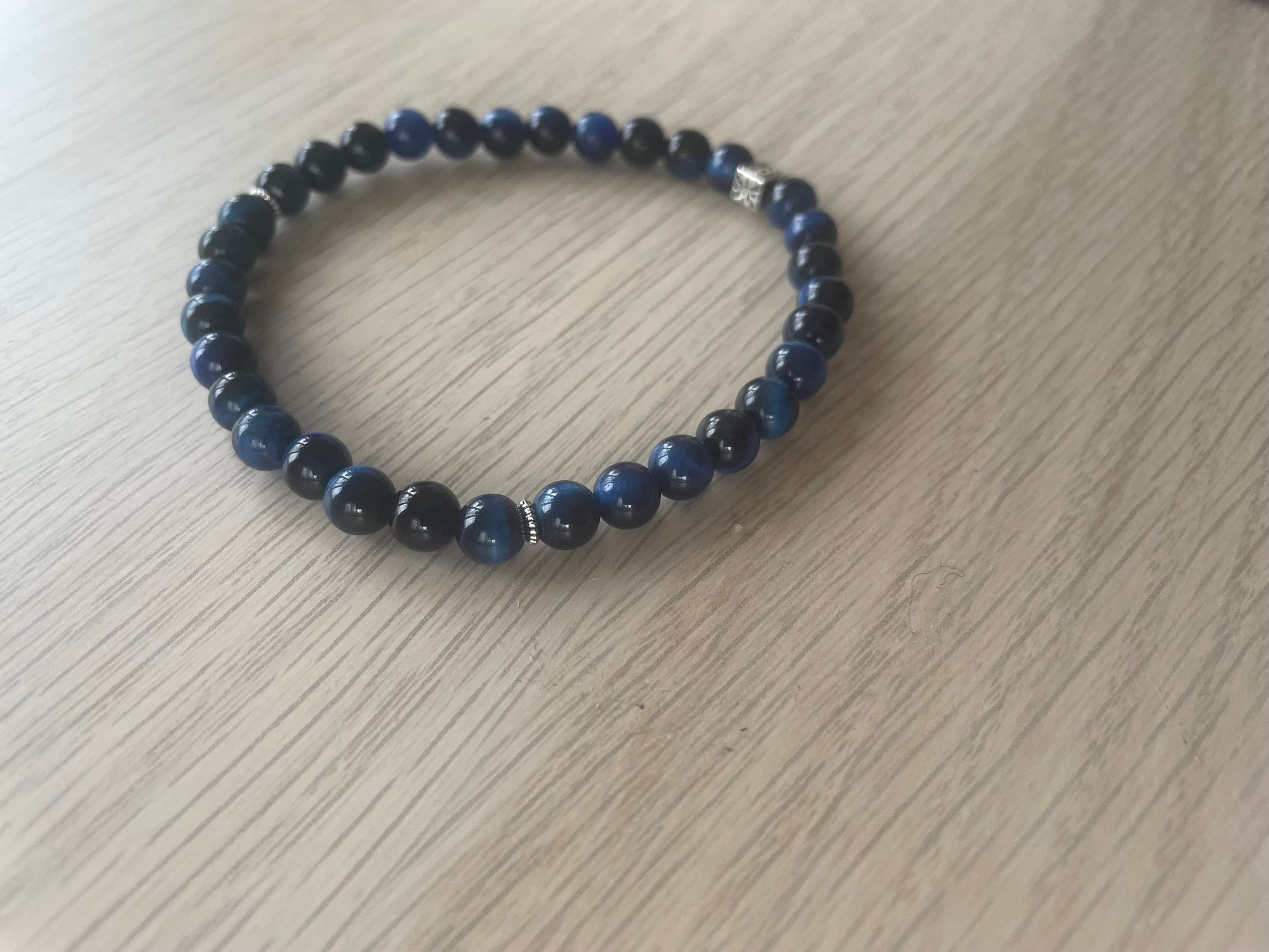 Dark Blue Tiger's Eye Tasbih Bracelet (33 Beads) - image 5