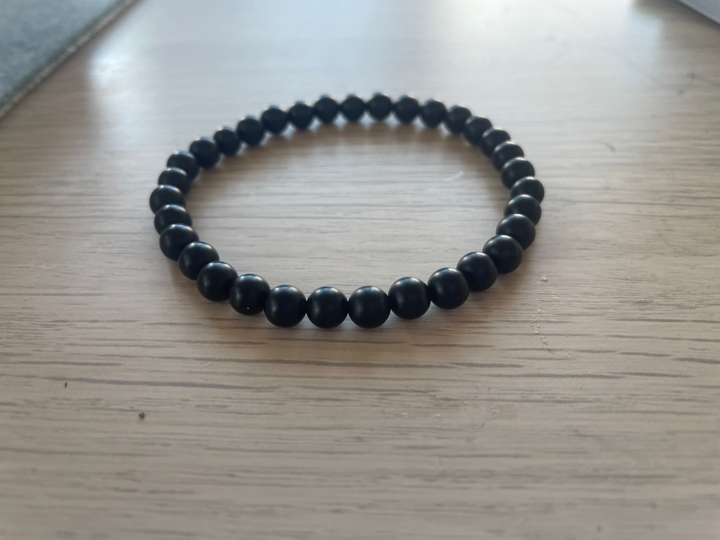 Matte Black Onyx Bracelet (33 beads) - image 4