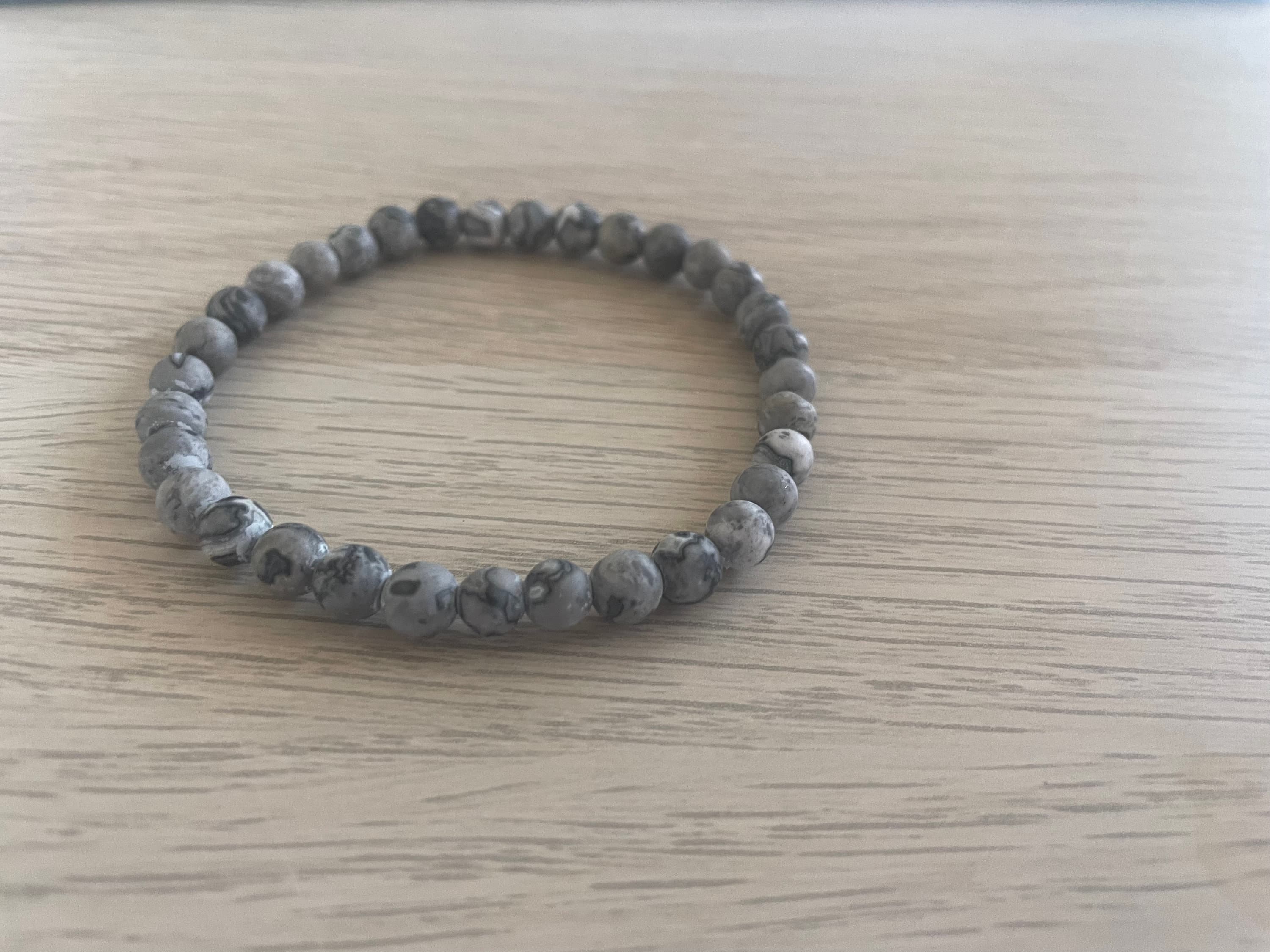Map Stone Picasso Jasper Bracelet (33 beads) - image 5