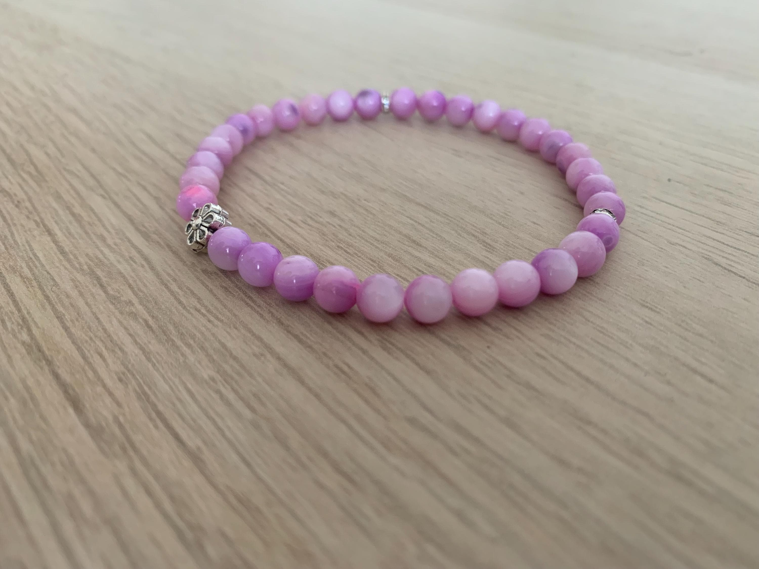 Purple Shell Bead Tasbih Bracelet (33 beads) - image 3