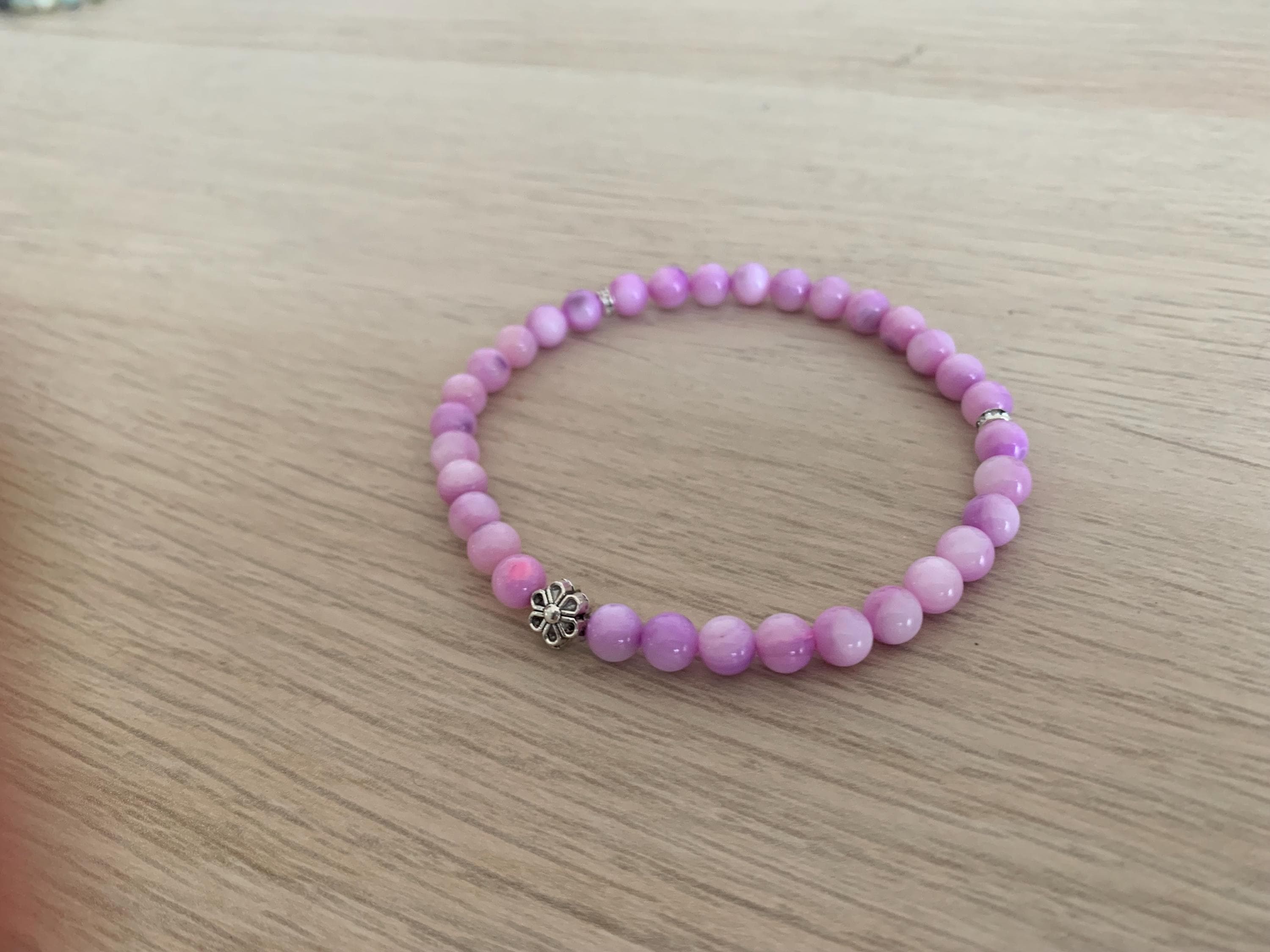 Purple Shell Bead Tasbih Bracelet (33 beads) - image 5