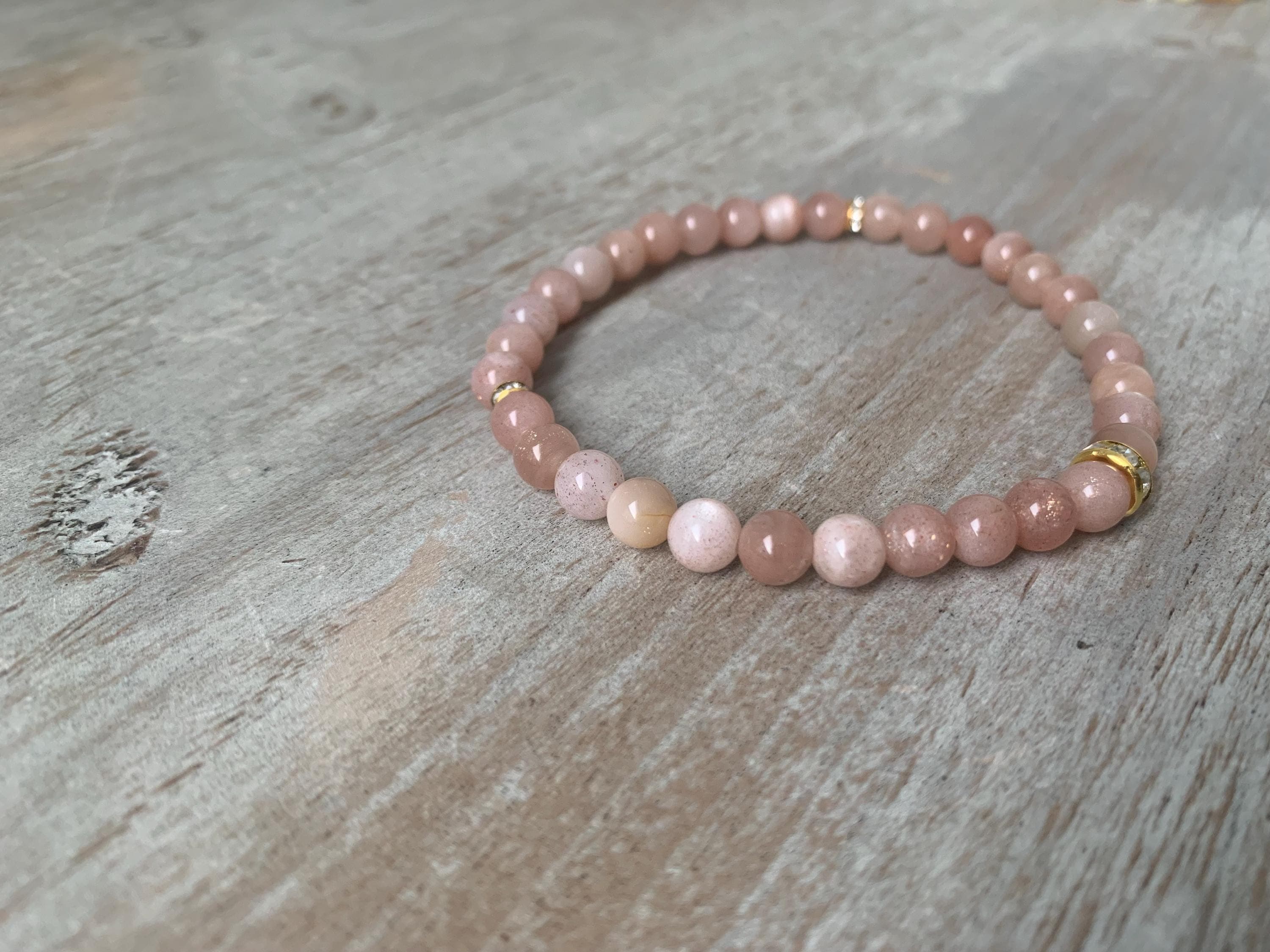 Peach Moonstone Tasbih Bracelet (33 beads) - image 4