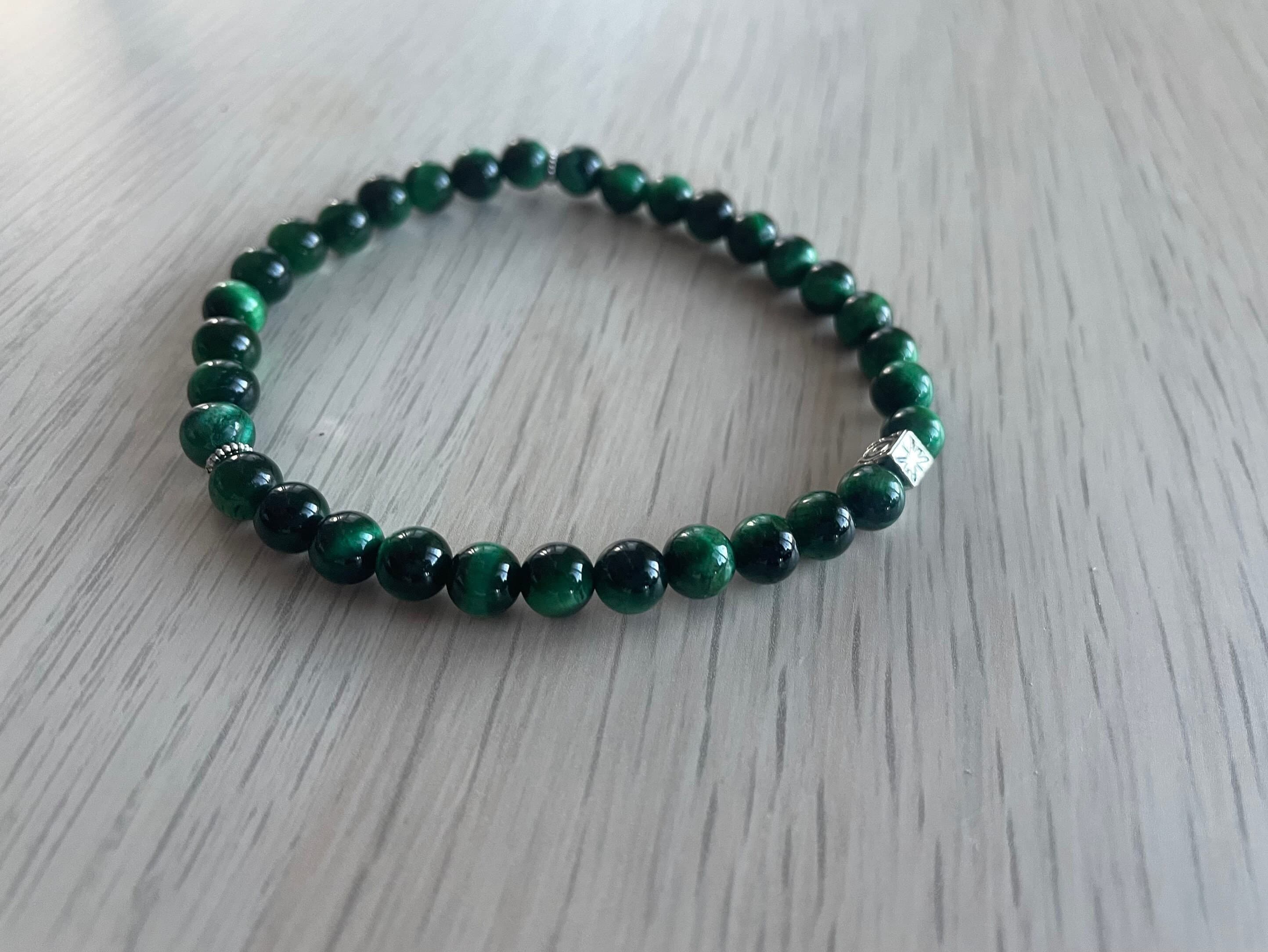Green Tiger's Eye Tasbih Bracelet (33 Beads)