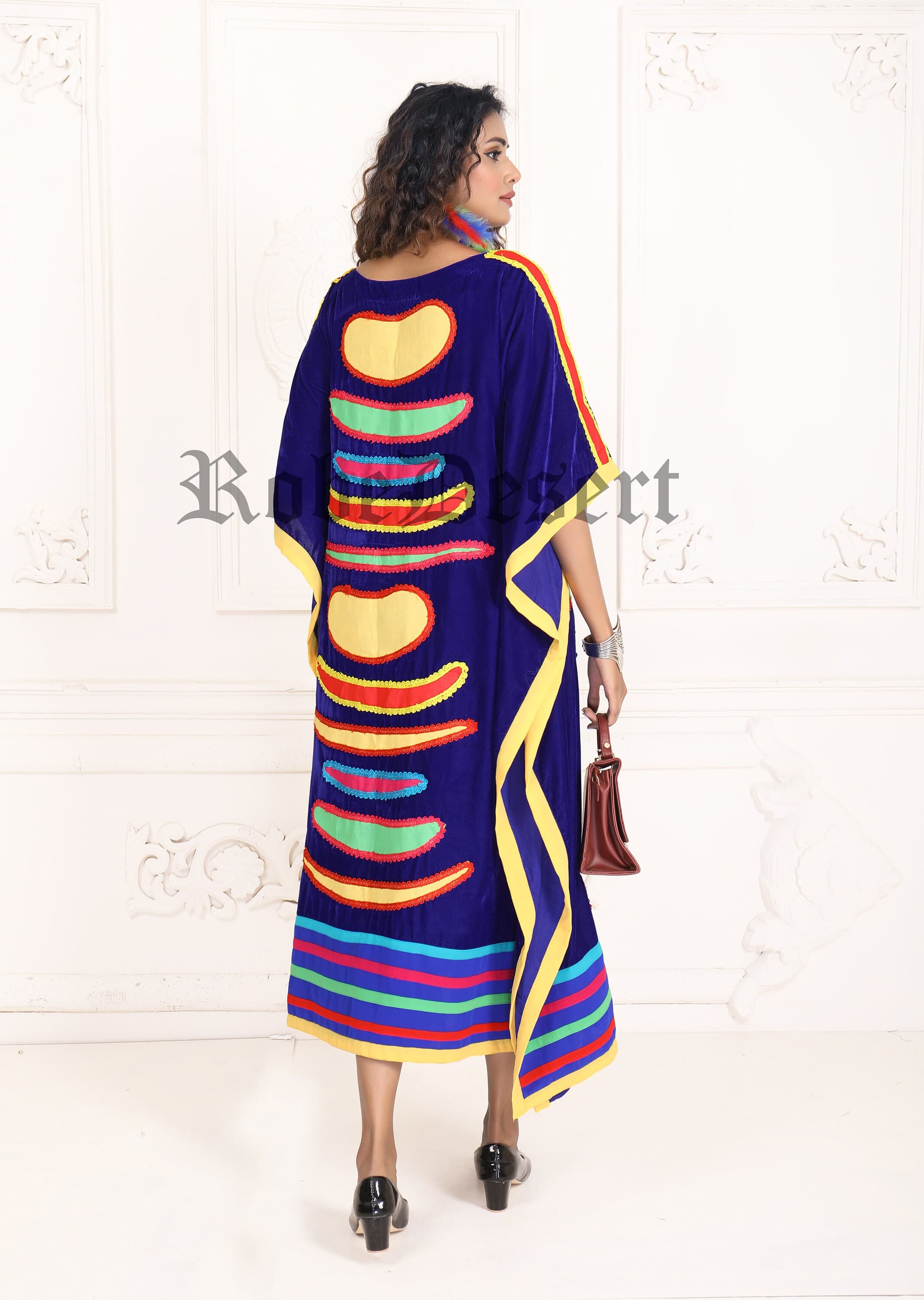 Designer Multicolor Caftan: Women's Maxi Beachwear Cover-Up - image 4