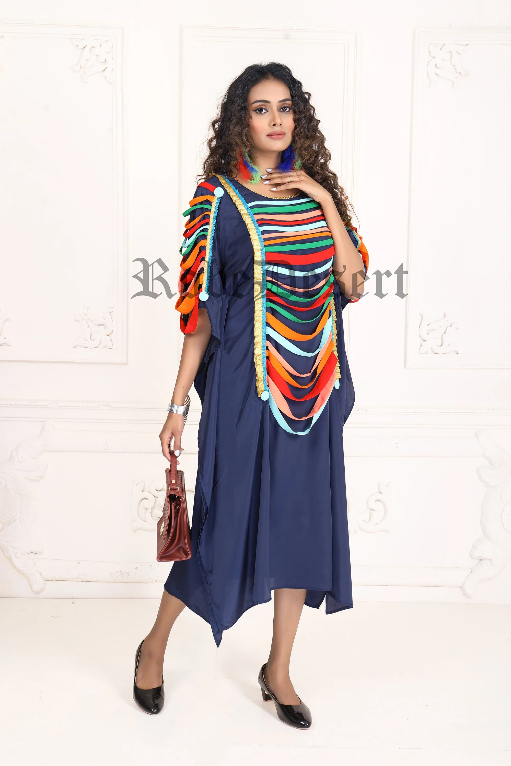 Designer Multicolor Maxi Caftan: Women's Beachwear Cover-Up - image 3