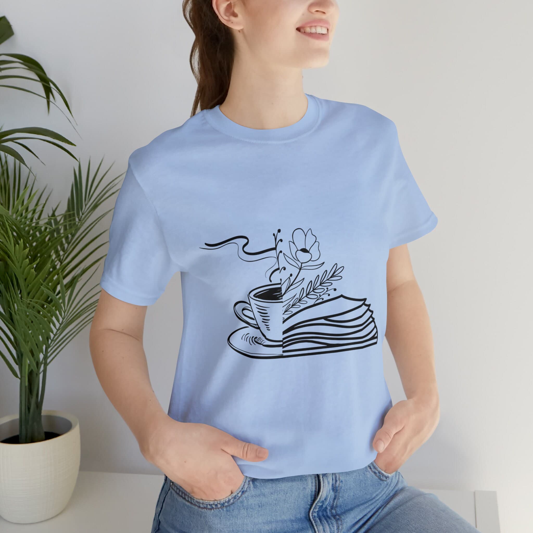 Coffee and Books Shirt, Book Lover Tee, Teacher Gift - image 4