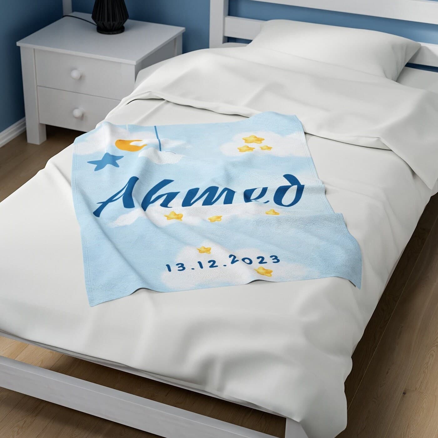 Personalized Baby Blanket, Custom Name, Soft Nursery Swaddle Blanket - image 5