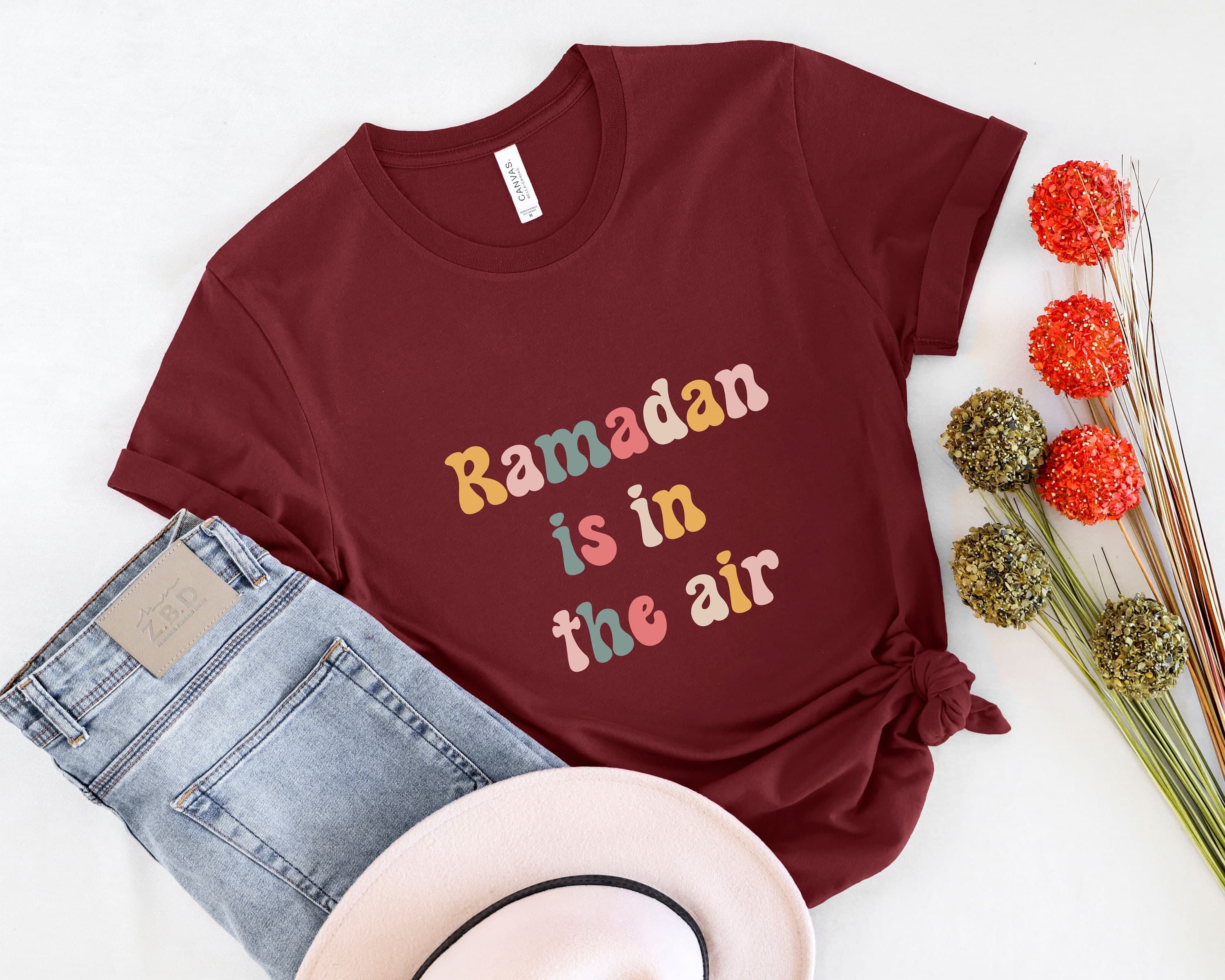 Ramadan is in the air shirt gift ramadan vibes gift eid vibes ramadan theme retro tee muslim holiday festive Eid al fitr eid al adha - image 5