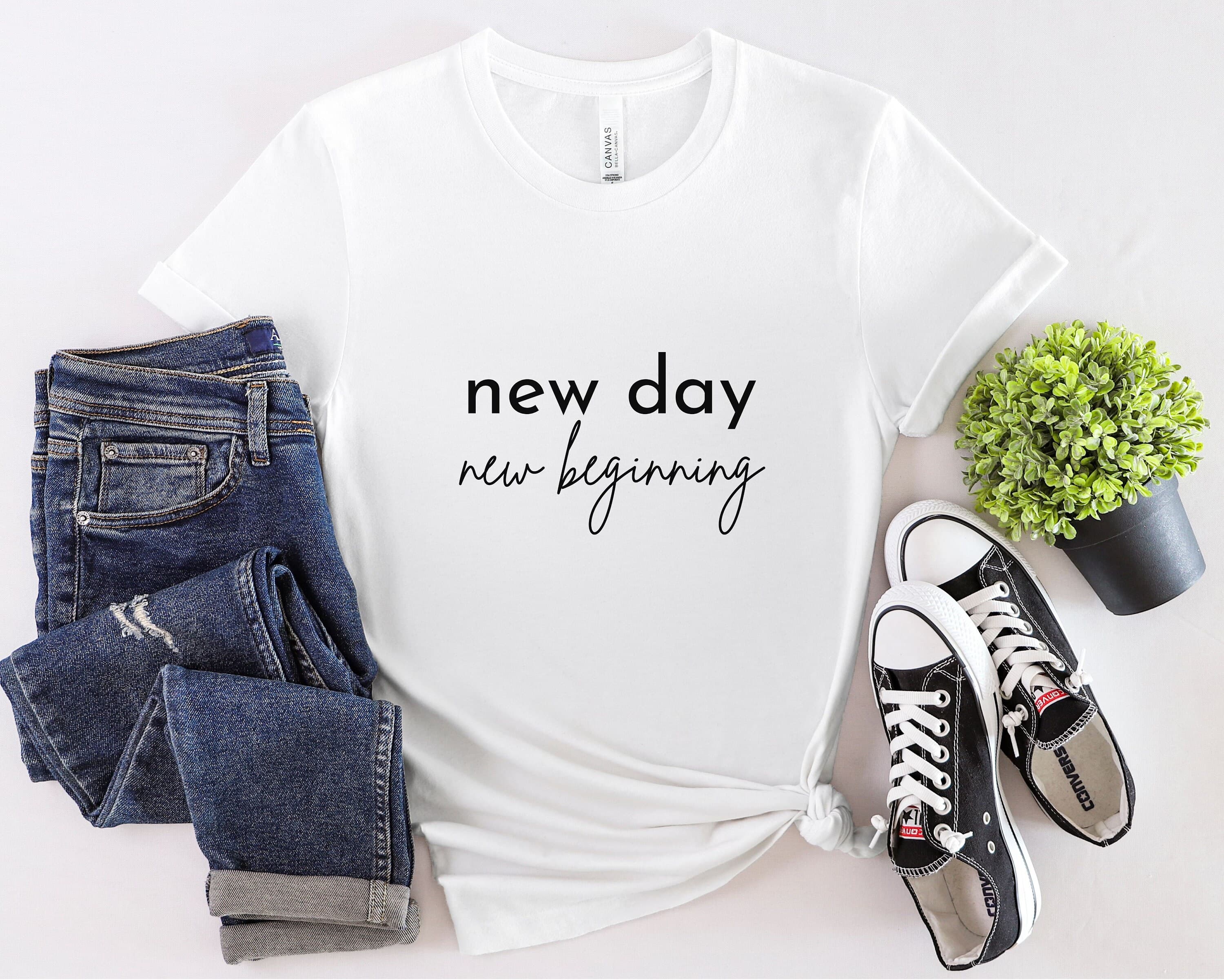New Day New Beginning Shirt - Motivational Unisex Tee - image 3