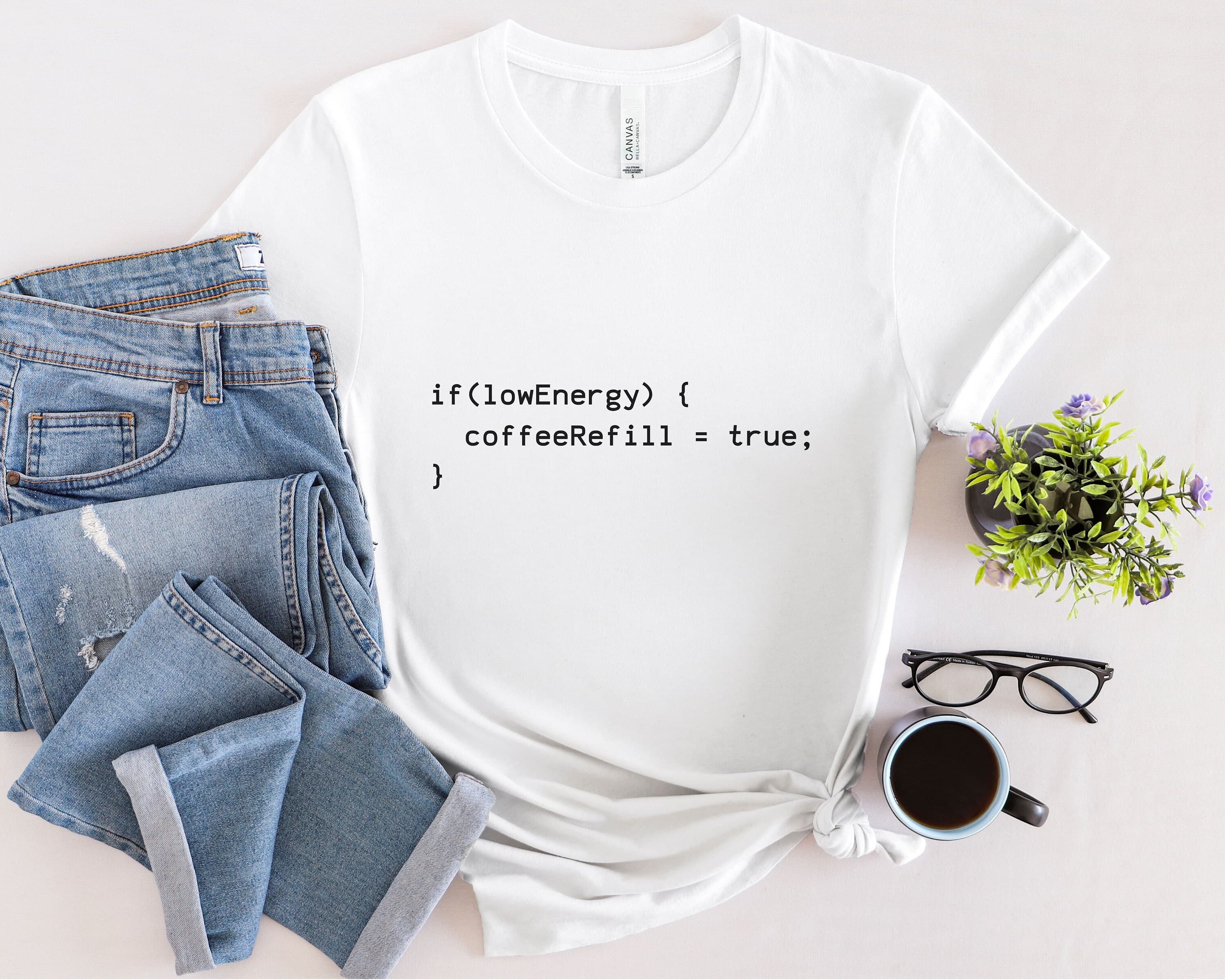 Funny Coffee Coding T-Shirt, Programmer Humor Tee - image 3