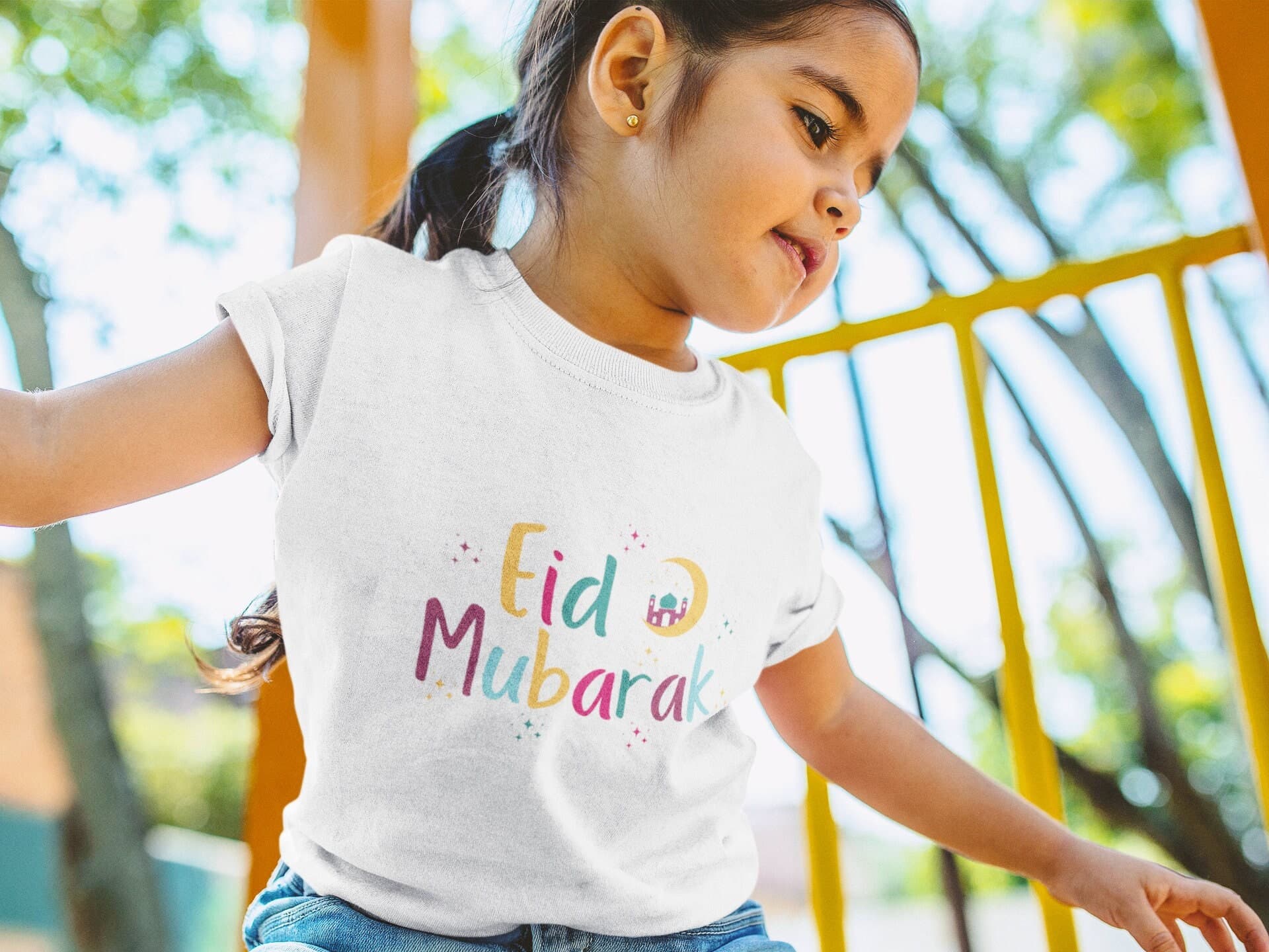 Eid Mubarak Kids T-shirt: Festive Muslim Toddler Tee