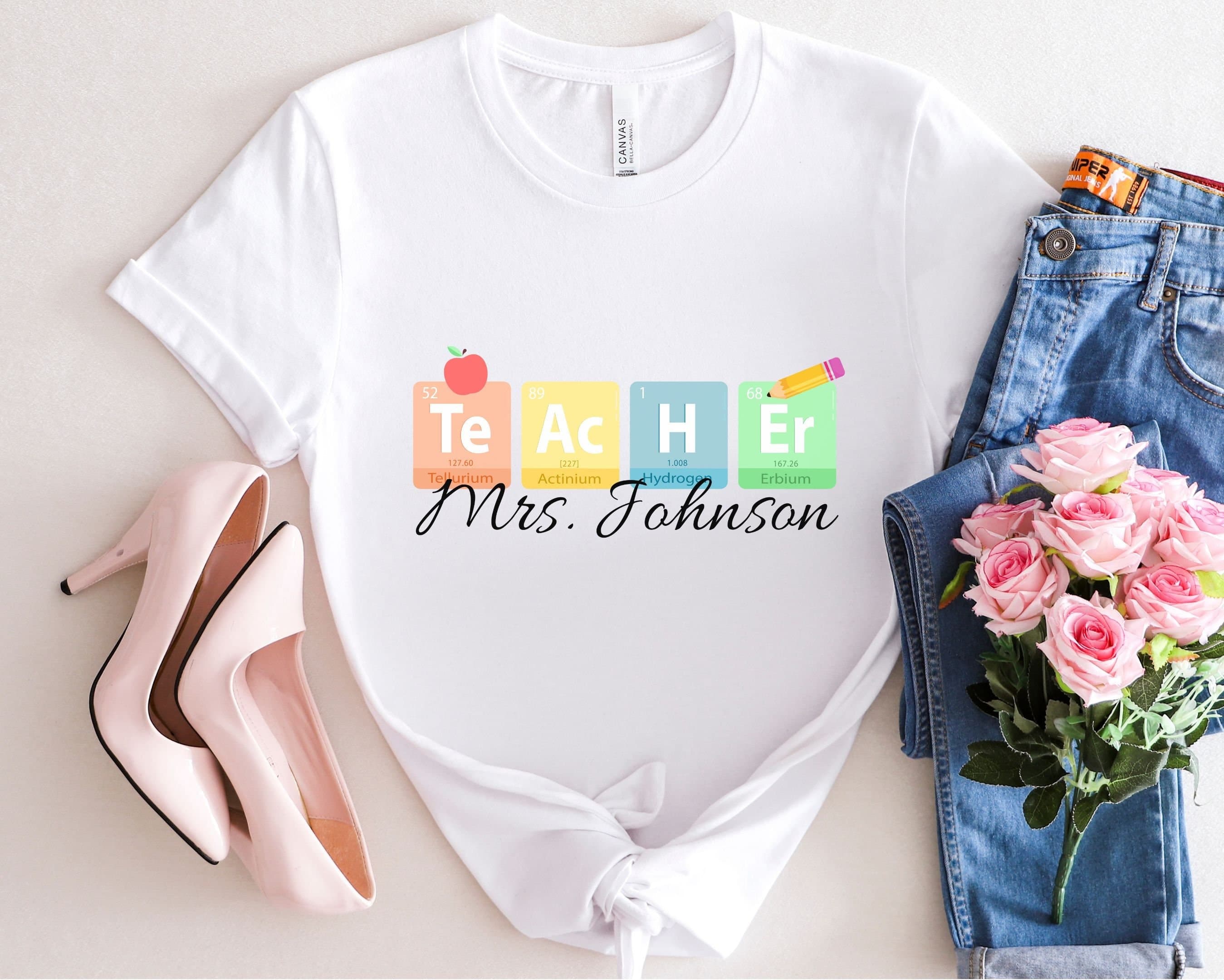 Personalized Science Teacher Shirt: Periodic Table STEM Gift - image 3
