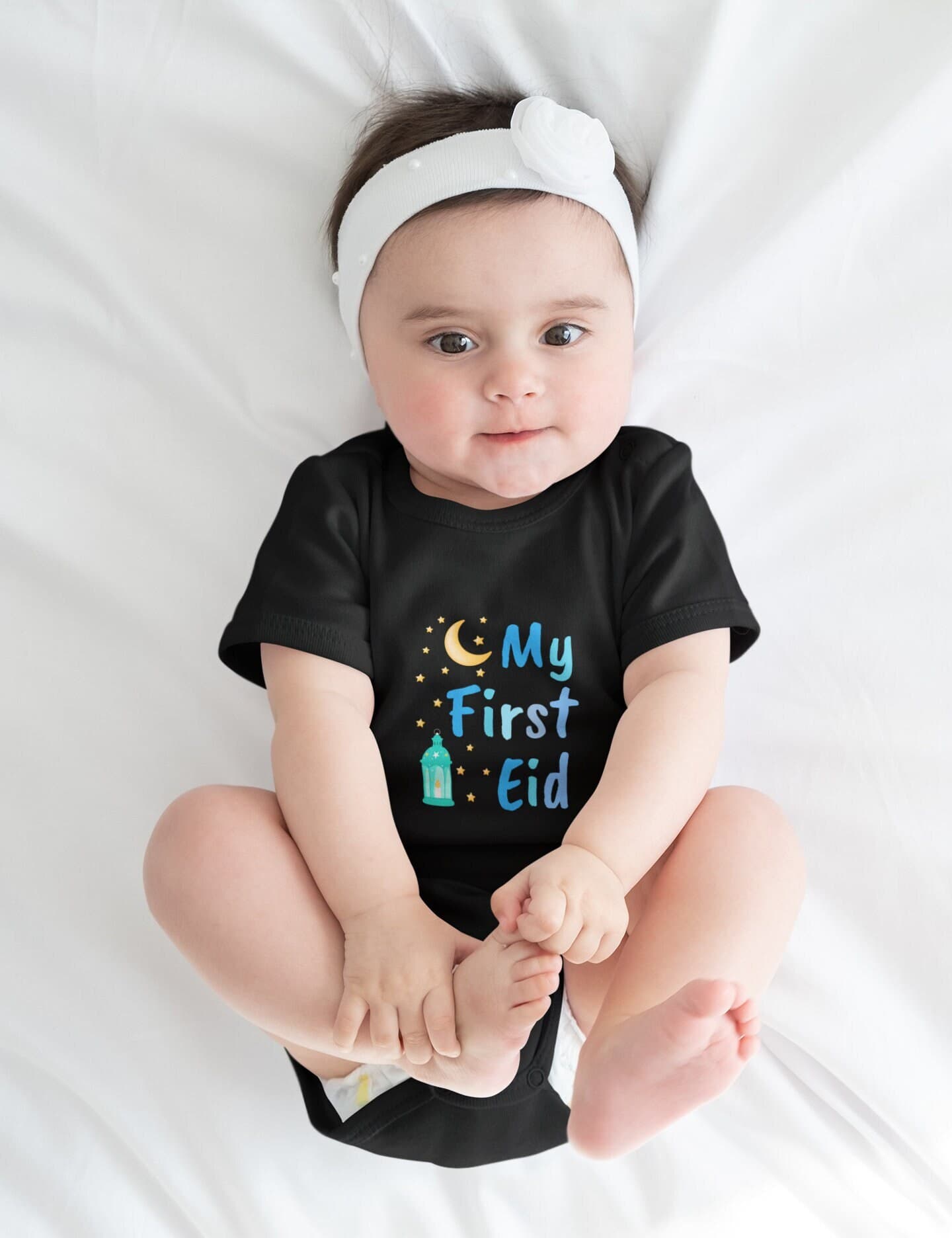 My first Eid baby bodysuit Eid gift for friends Ramadan gift idea Eid mubarak Eid Saeed Eid vibes cute muslim baby Eid al adha Eid al fitr