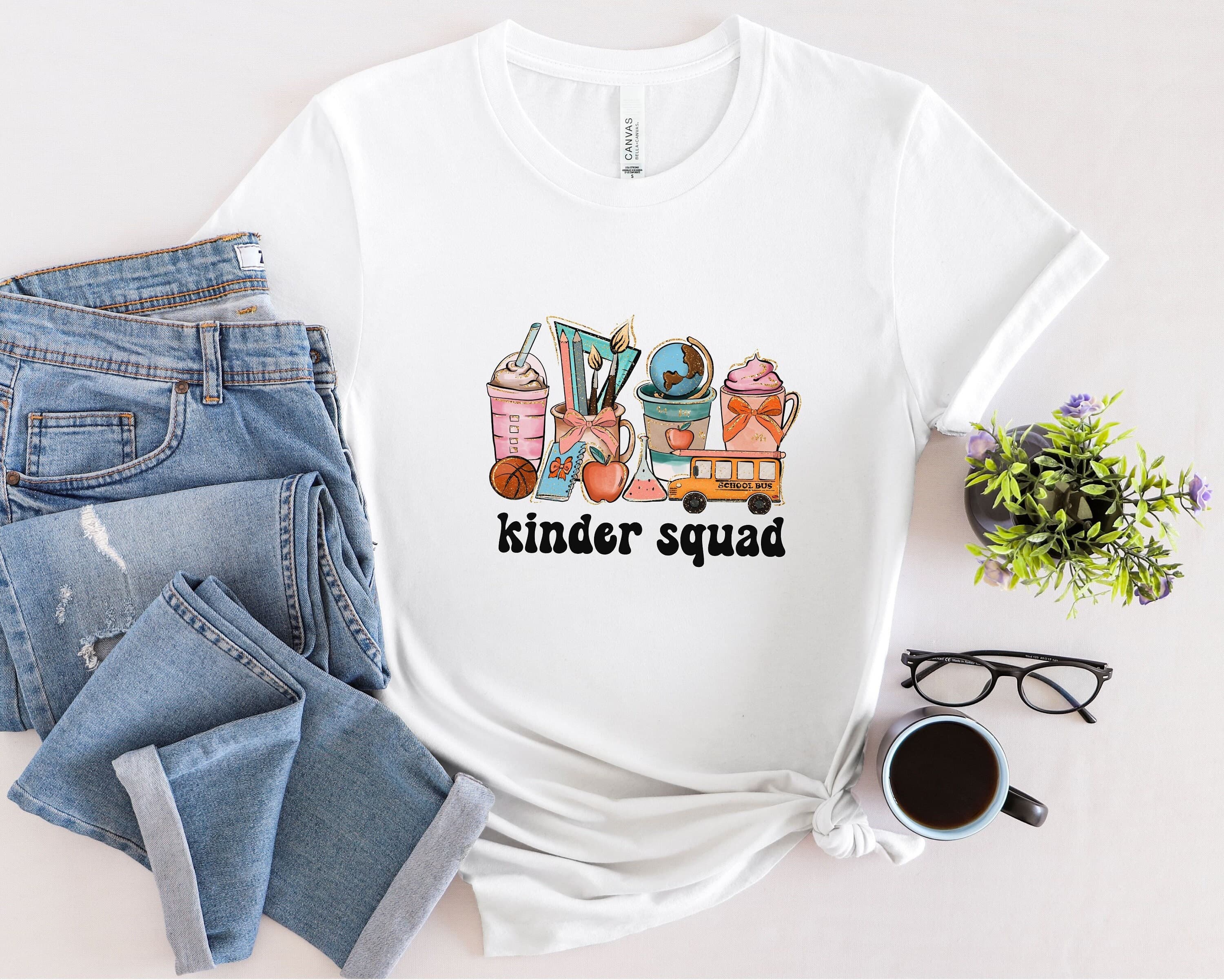 Retro Kindergarten Teacher Shirt, Back to School Team Tee