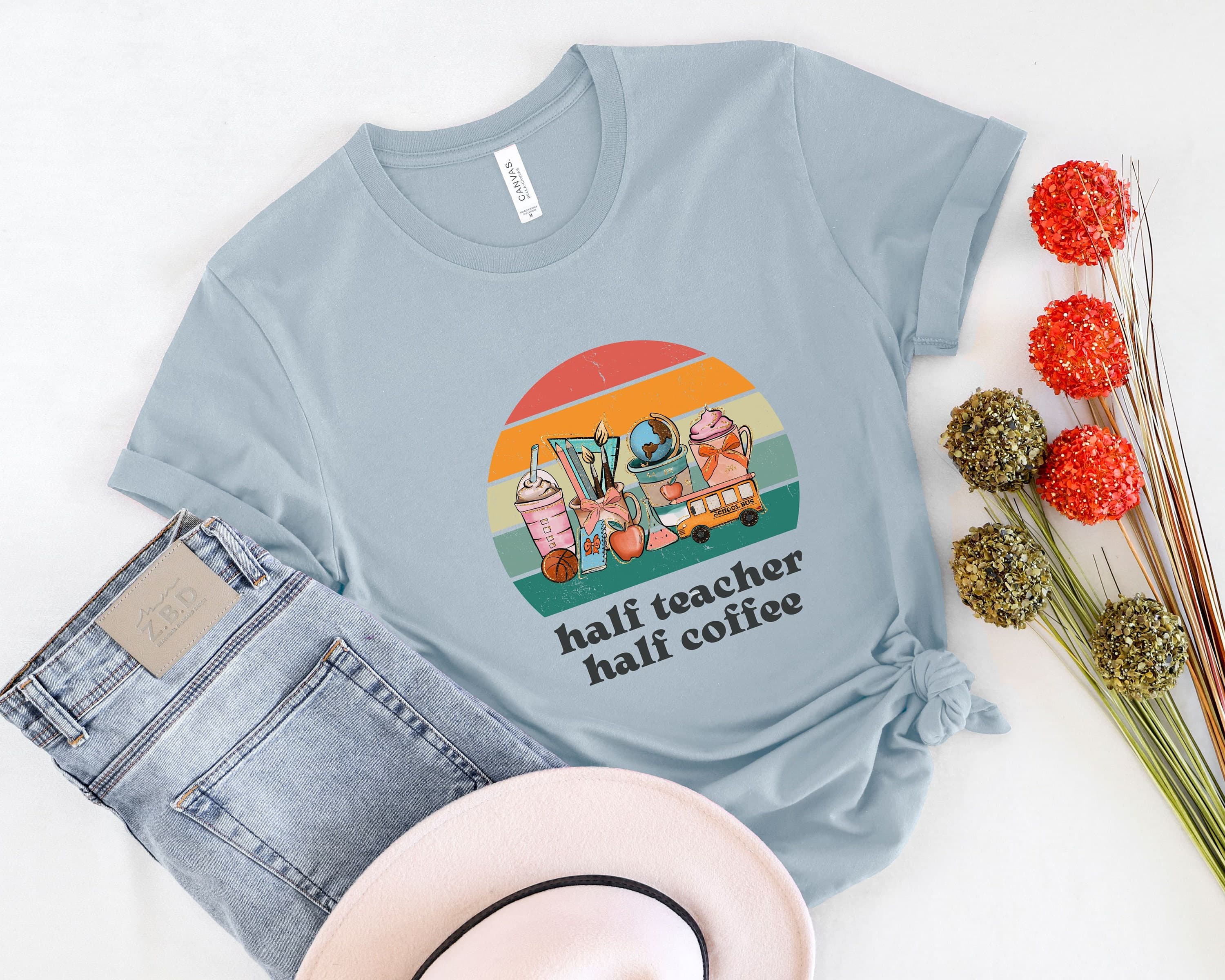 Retro Teacher Coffee T-Shirt: Funny Teacher Appreciation Gift - image 3
