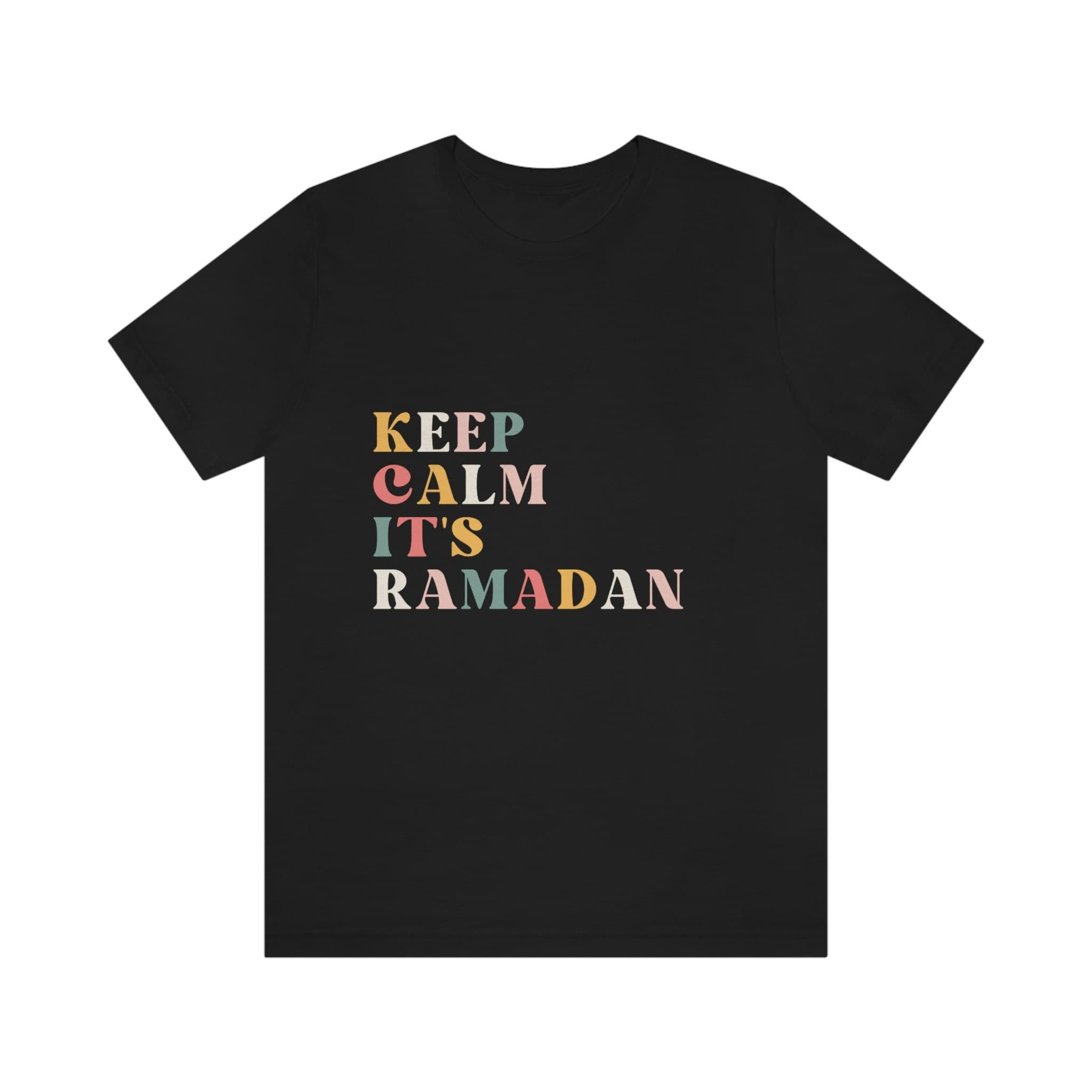 Funny Ramadan T-shirt, Keep Calm Retro Fasting Shirt - image 3