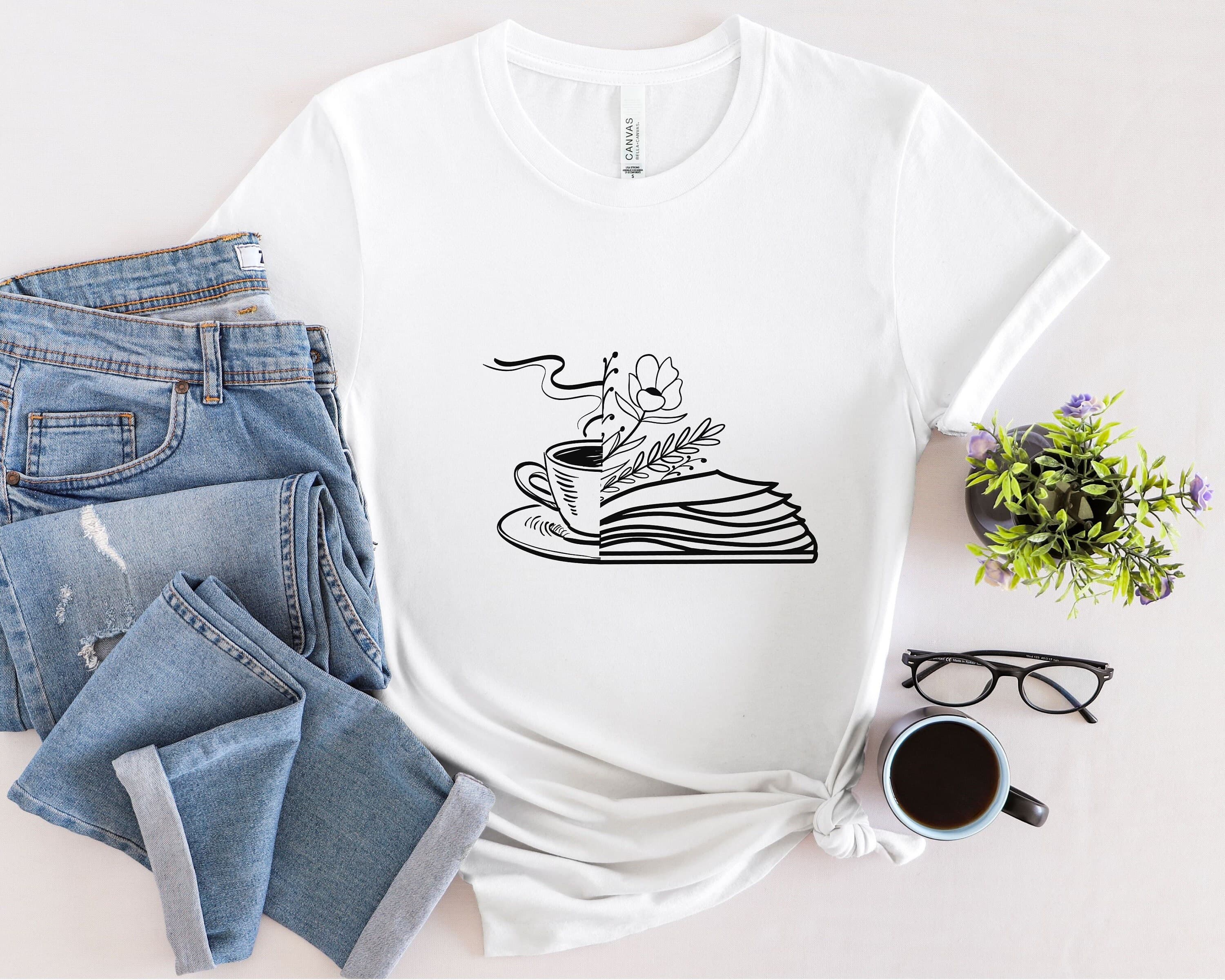Coffee and Books Shirt, Book Lover Tee, Teacher Gift