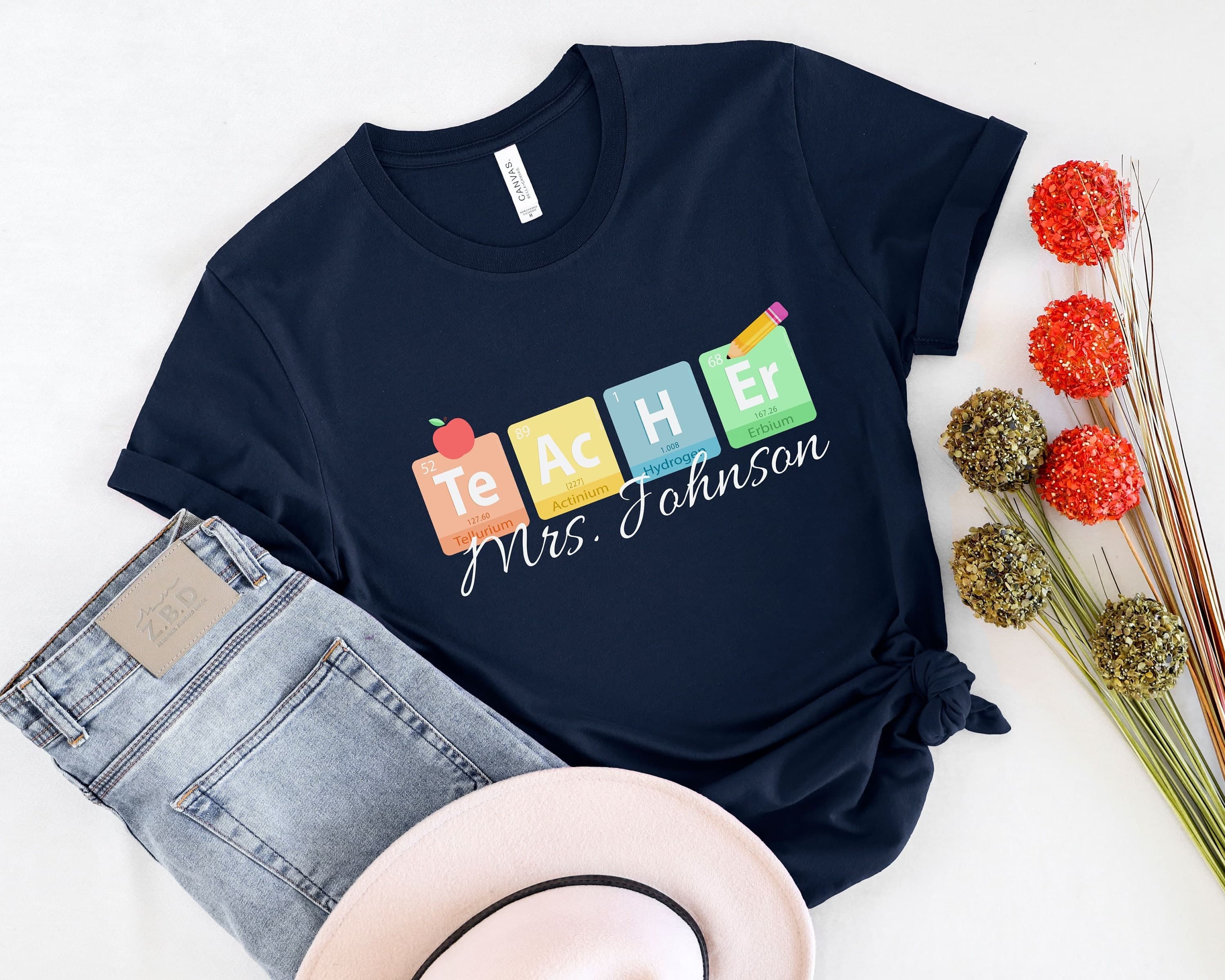 Personalized Science Teacher Shirt: Periodic Table STEM Gift - image 4