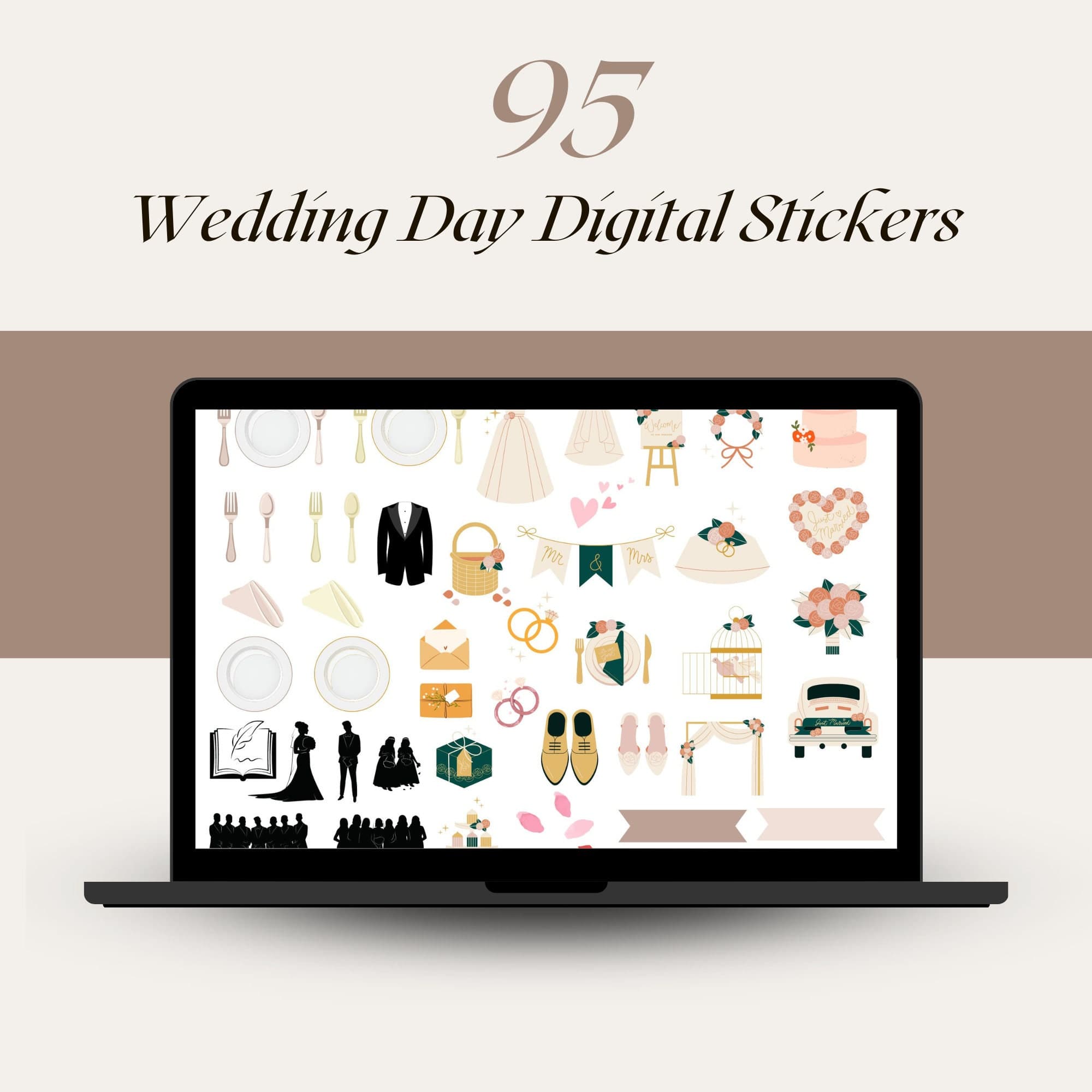 95 Wedding Venue Layout Digital Stickers for Goodnotes (Not Precropped)